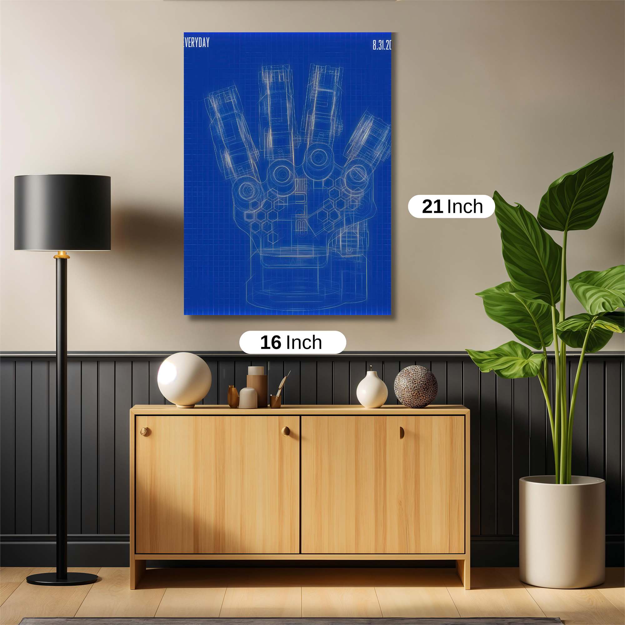 Robotic Blue Safe Wall Magnetic / M