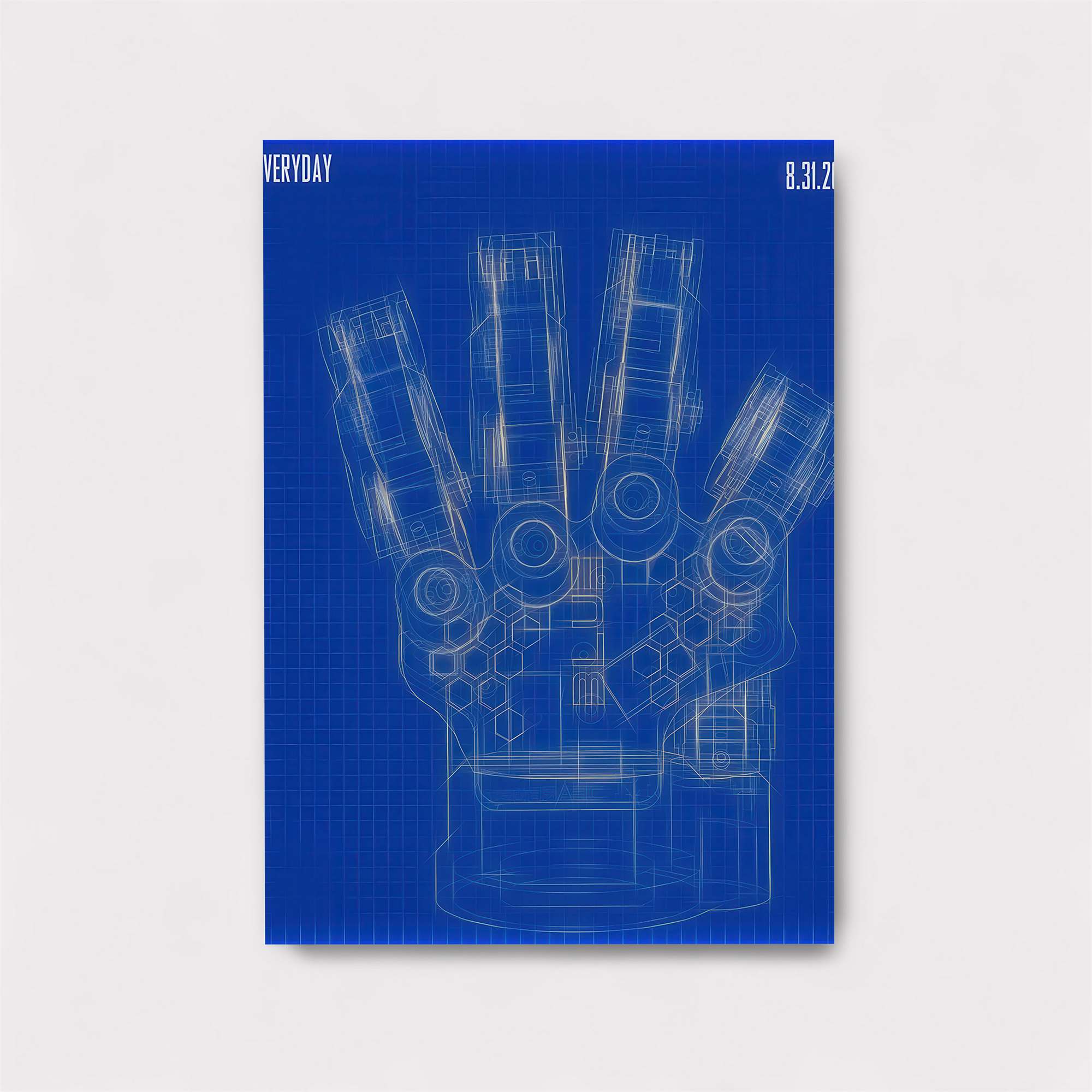 Robotic Blue Safe Wall Magnetic / M