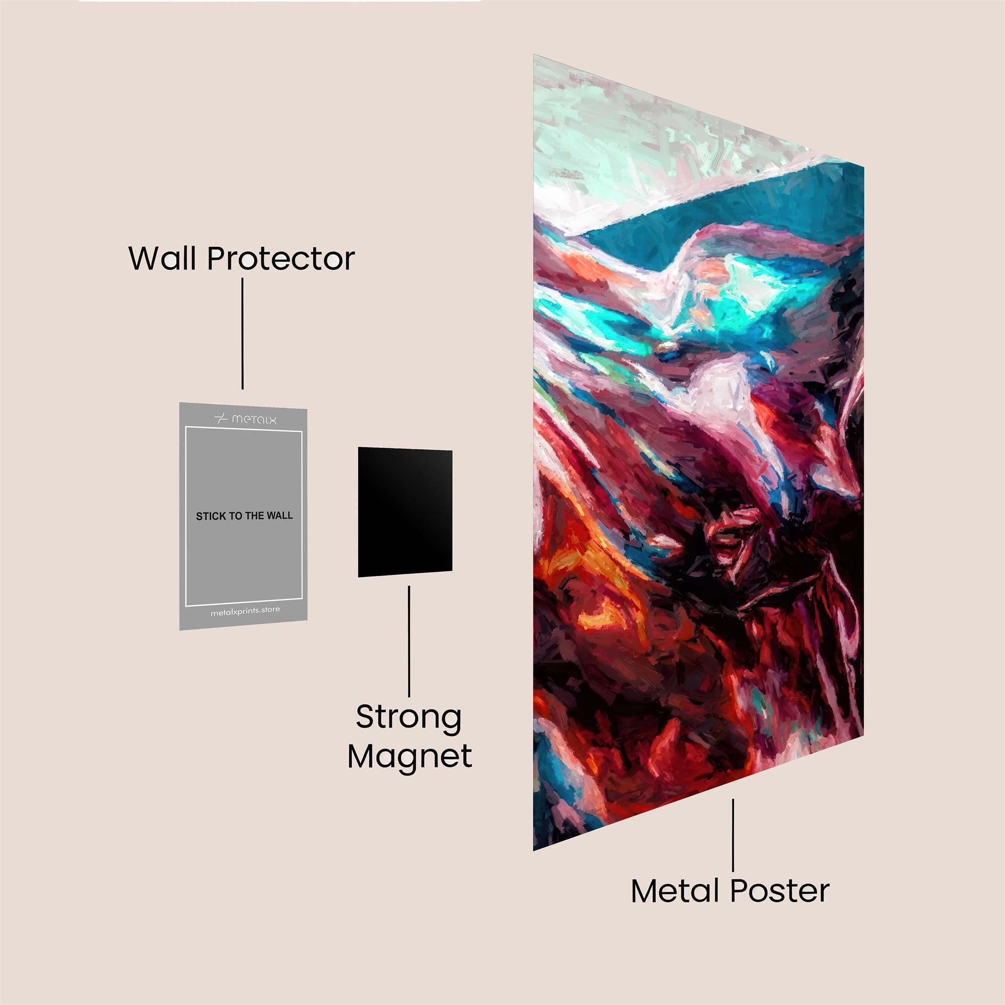 Vivid Whirl Safe Wall Magnetic / M