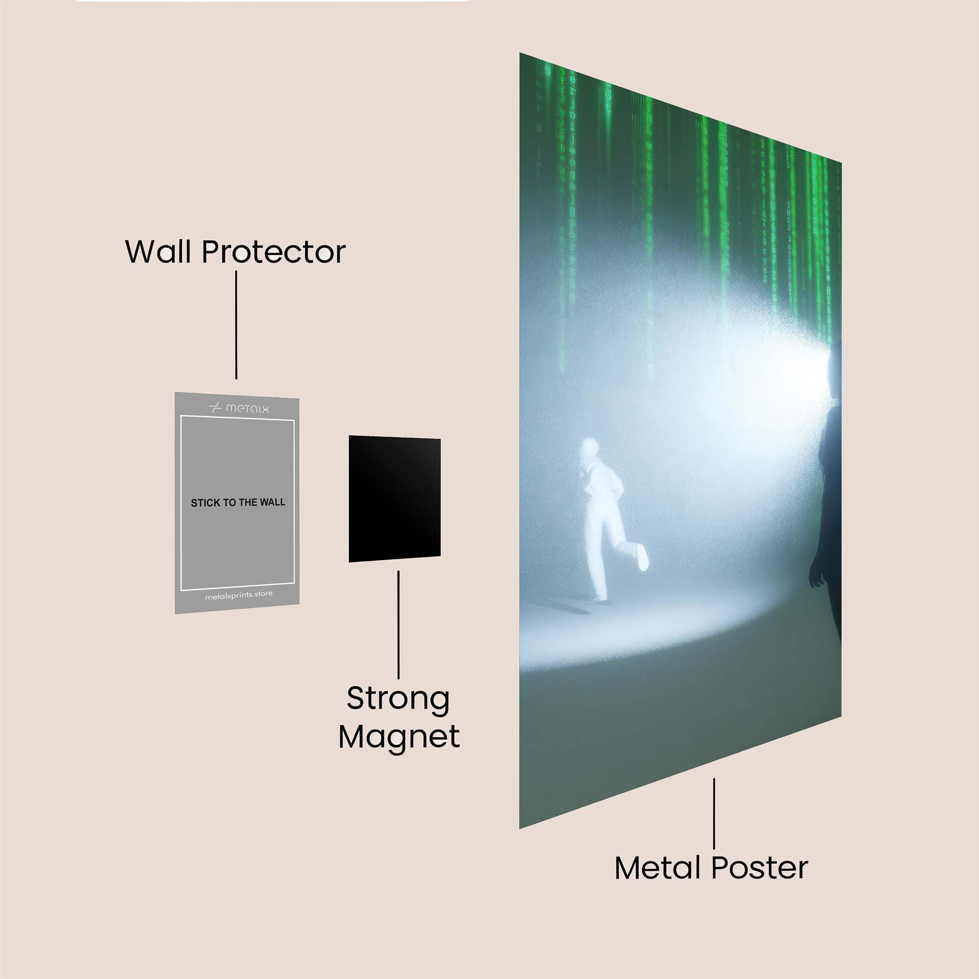 Matrix Illuminated Safe Wall Magnetic / M