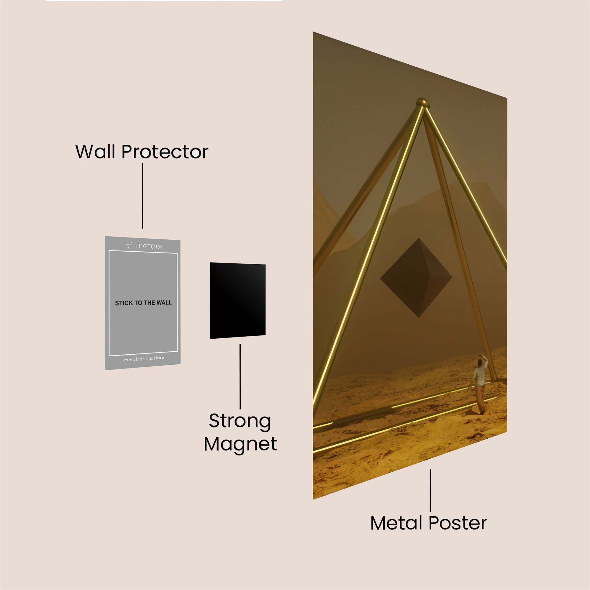 Neon Silence Safe Wall Magnetic / M
