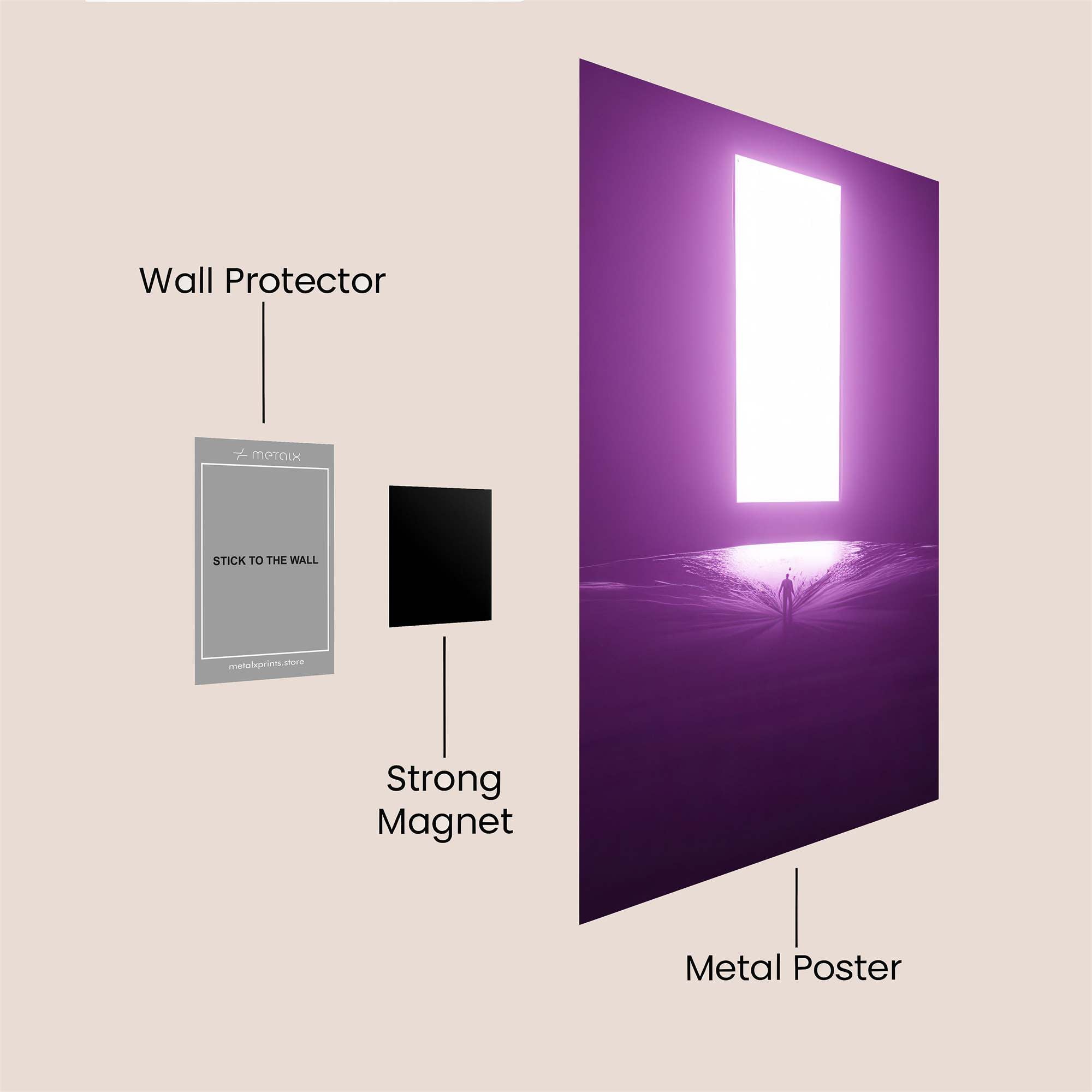 Futuristic Silence Safe Wall Magnetic / M