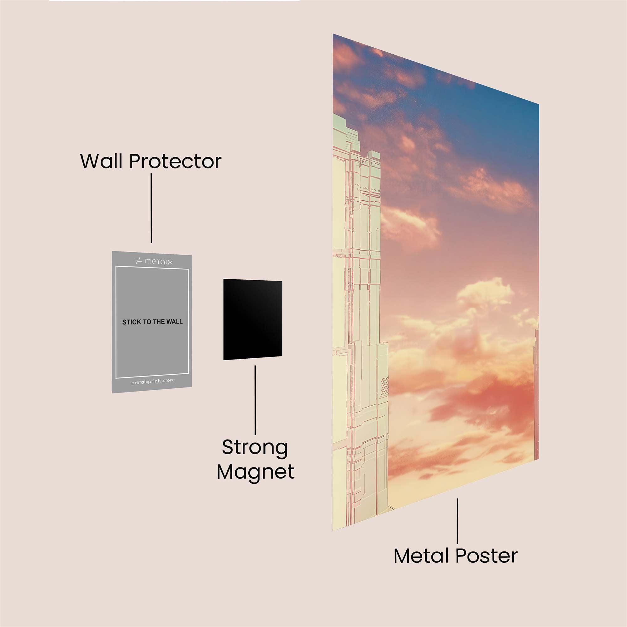 Skyline Serenity Safe Wall Magnetic / M