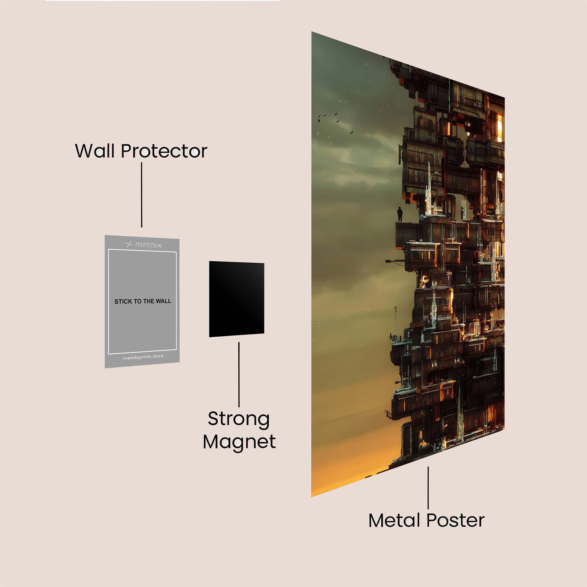 Vertical Solitude Safe Wall Magnetic / M
