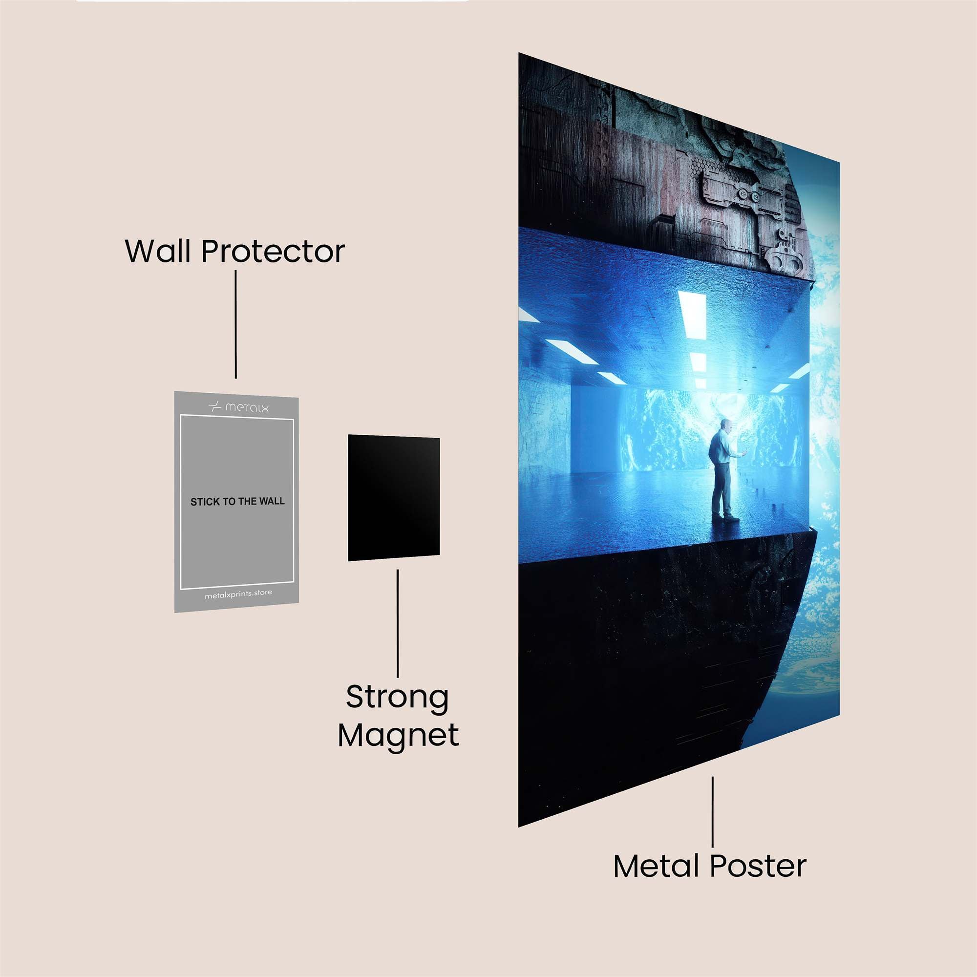 Cosmic Reflection Safe Wall Magnetic / M