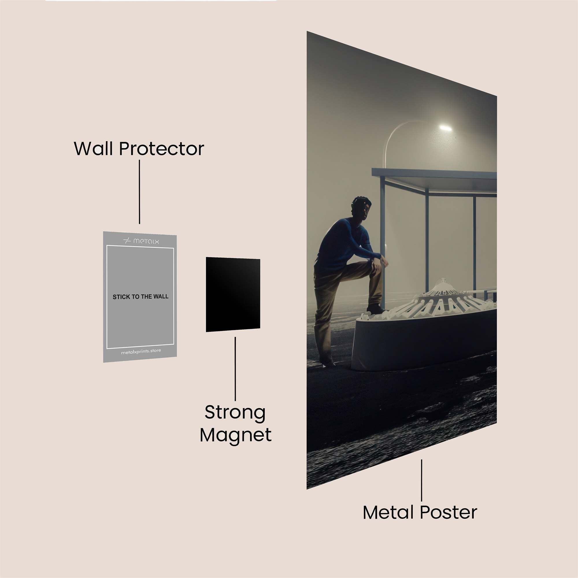 Neon Labyrinth Safe Wall Magnetic / M