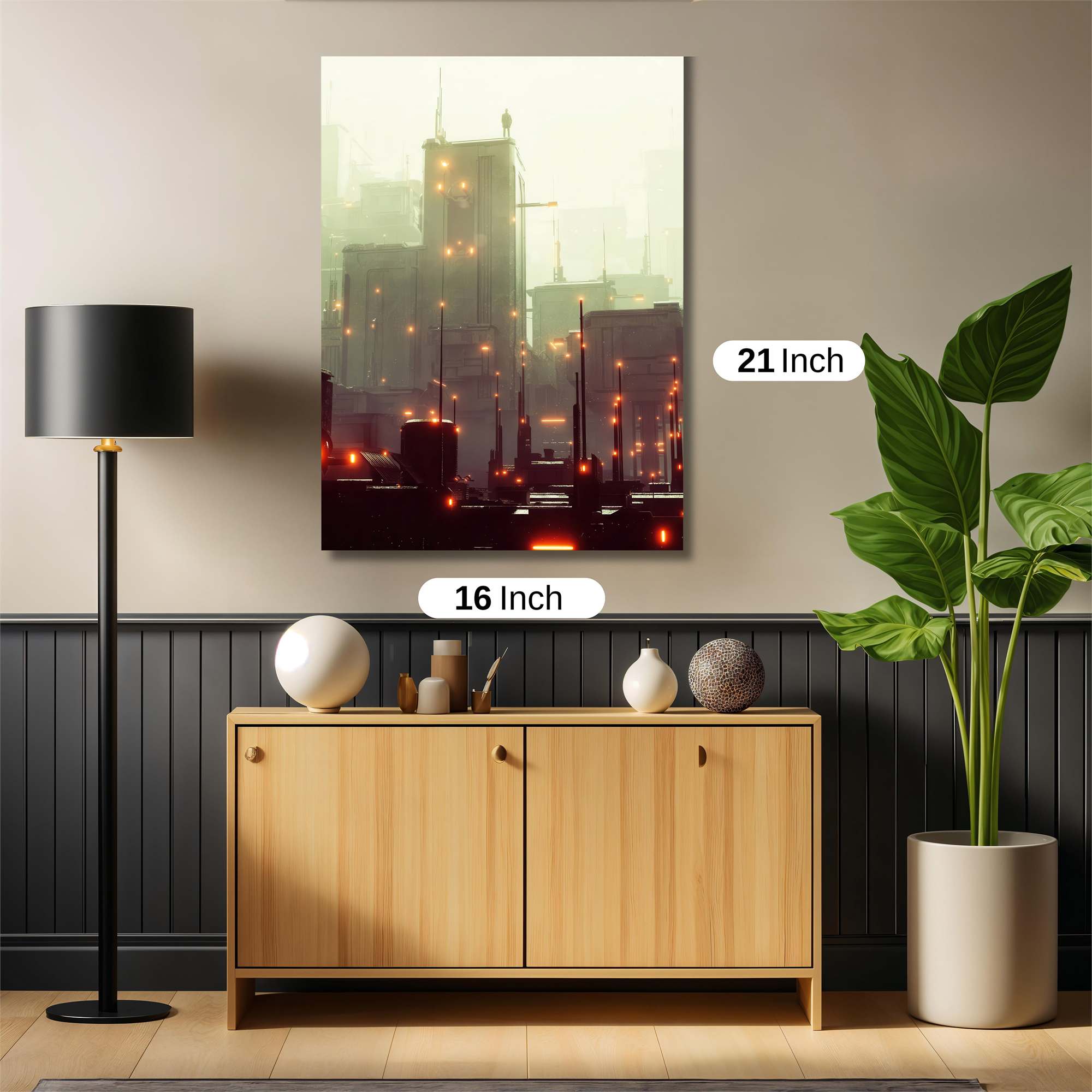 Futuristic Glow Safe Wall Magnetic / M