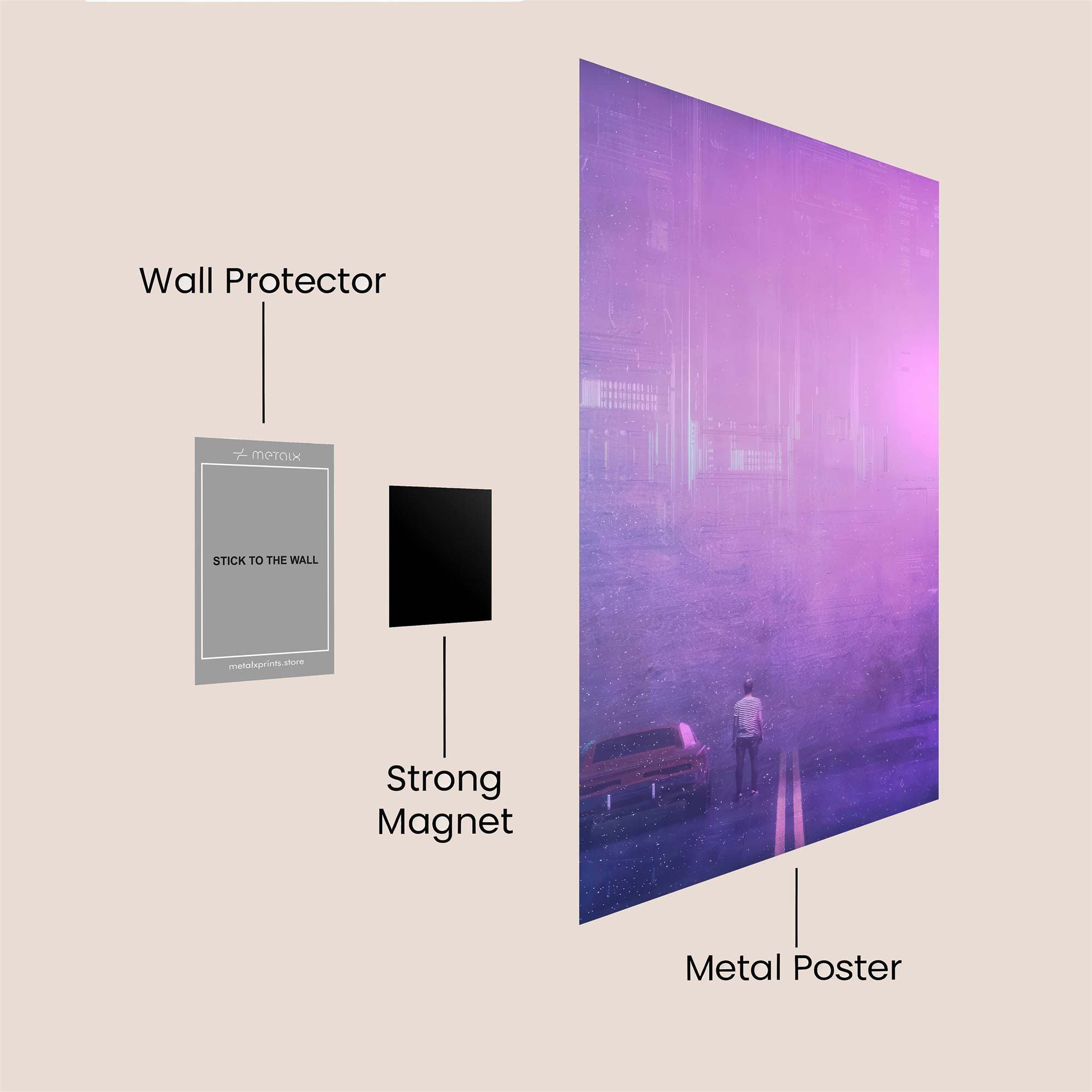 Neon Voyage Safe Wall Magnetic / M