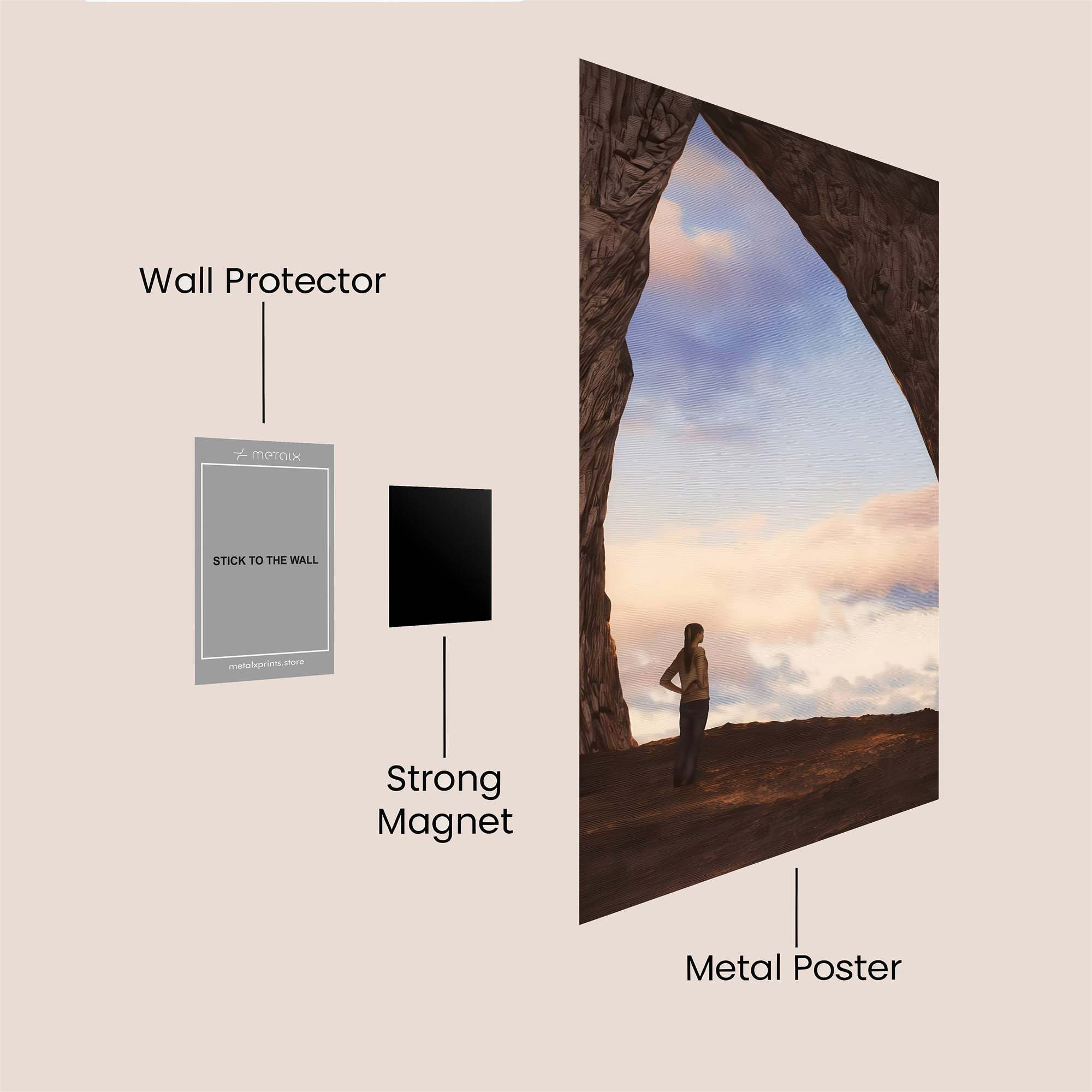 Majestic Contemplation Safe Wall Magnetic / M