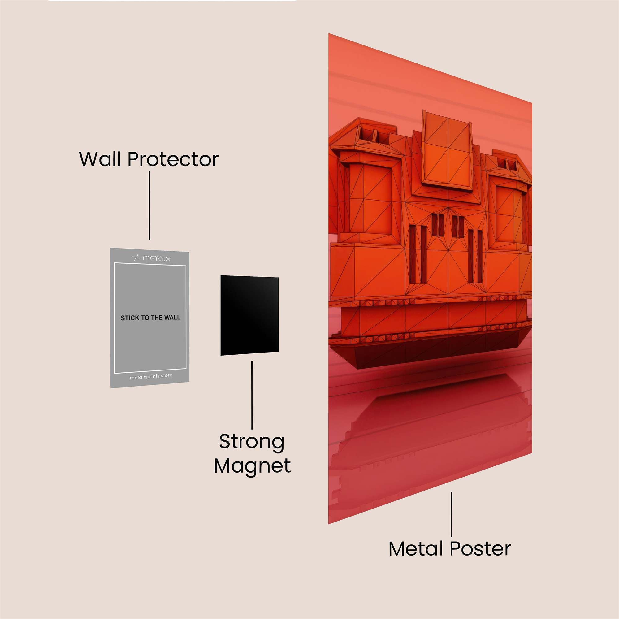 Geometric Serenity Safe Wall Magnetic / M