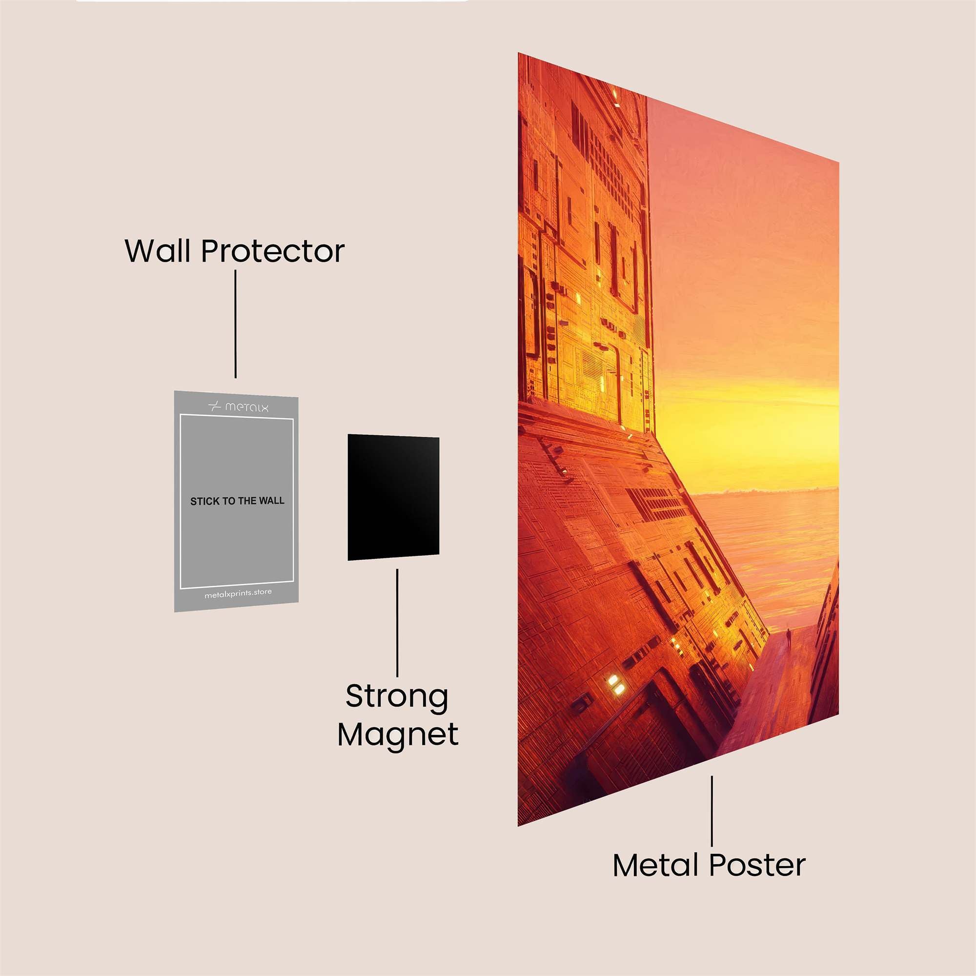 Sunset Reverie Safe Wall Magnetic / M