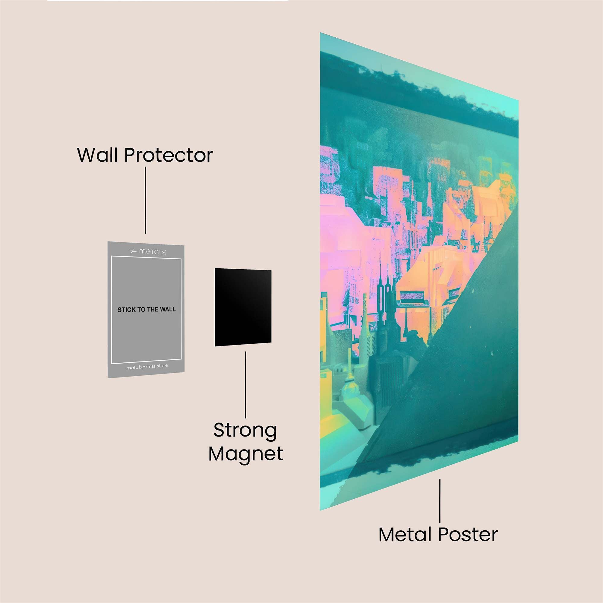 Neon Metropolis Safe Wall Magnetic / M