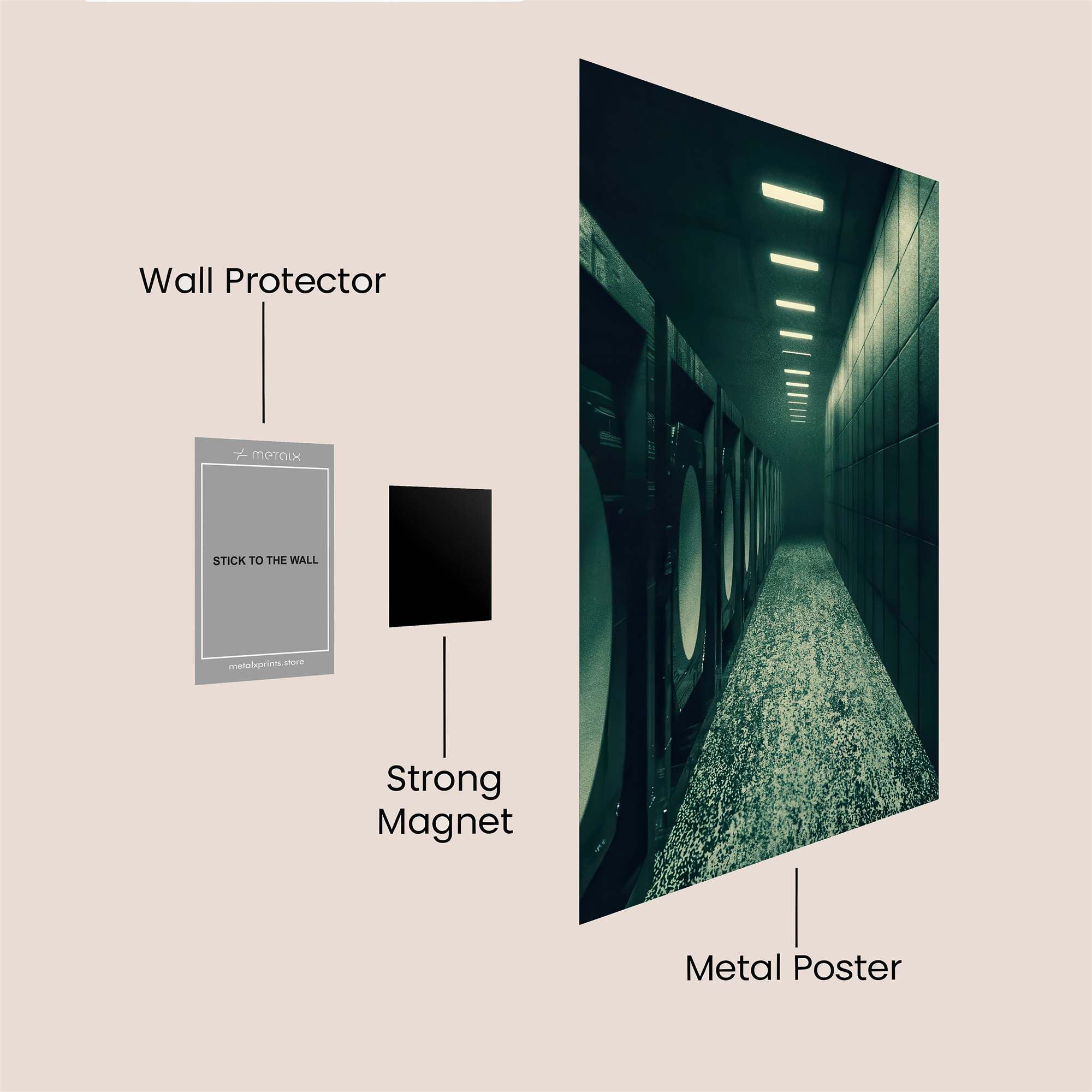Neon Solitude Safe Wall Magnetic / M