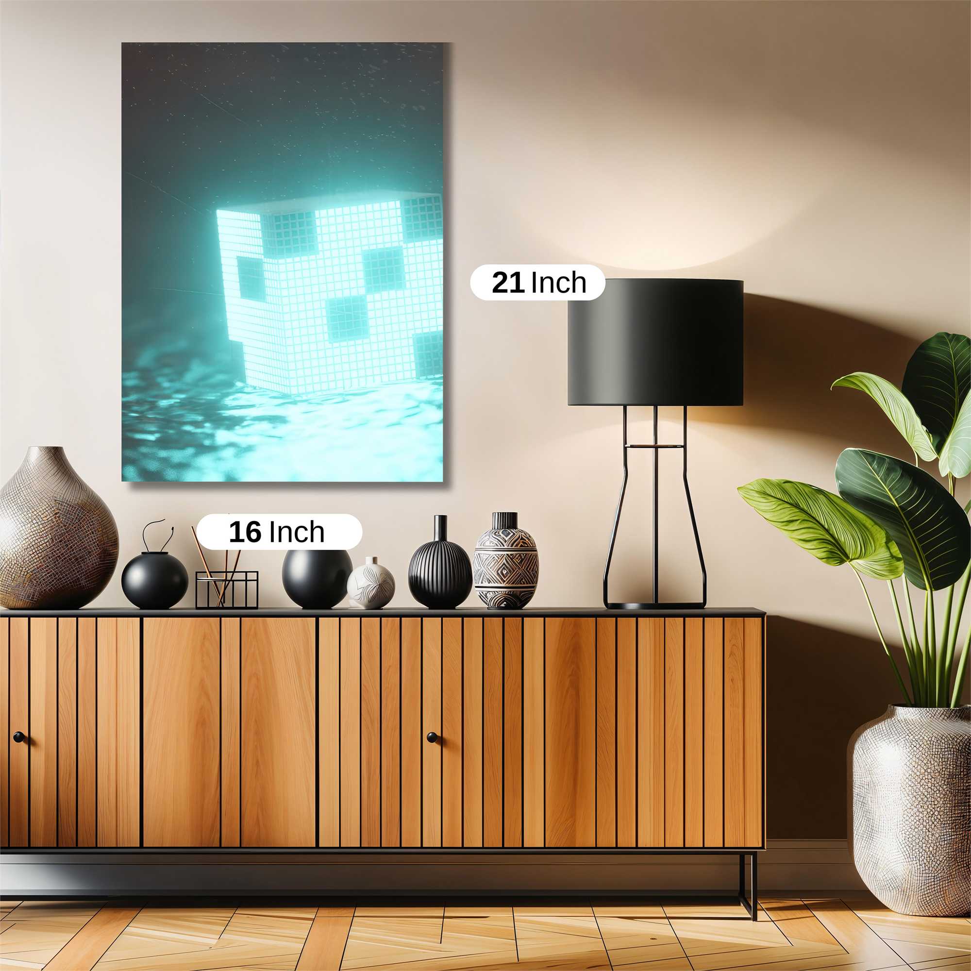 Pixelated Serenity Safe Wall Magnetic / M