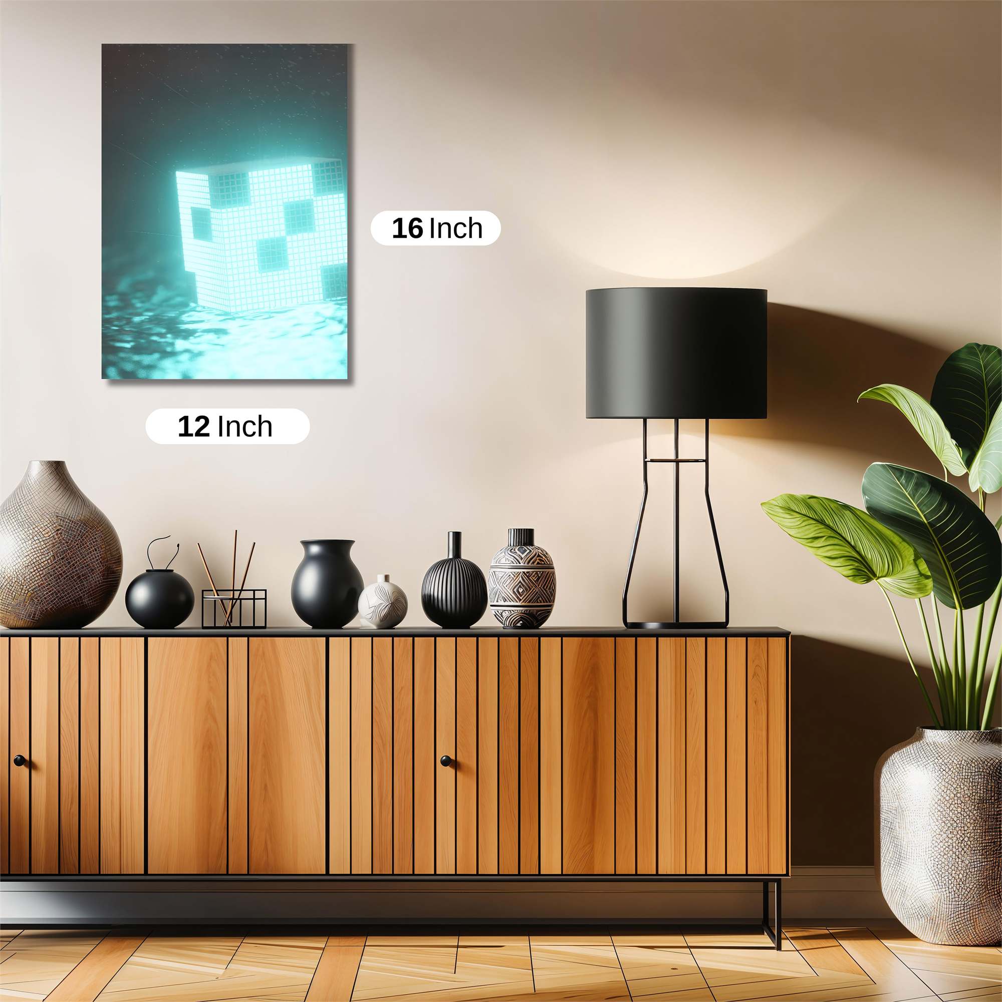 Pixelated Serenity Safe Wall Magnetic / M