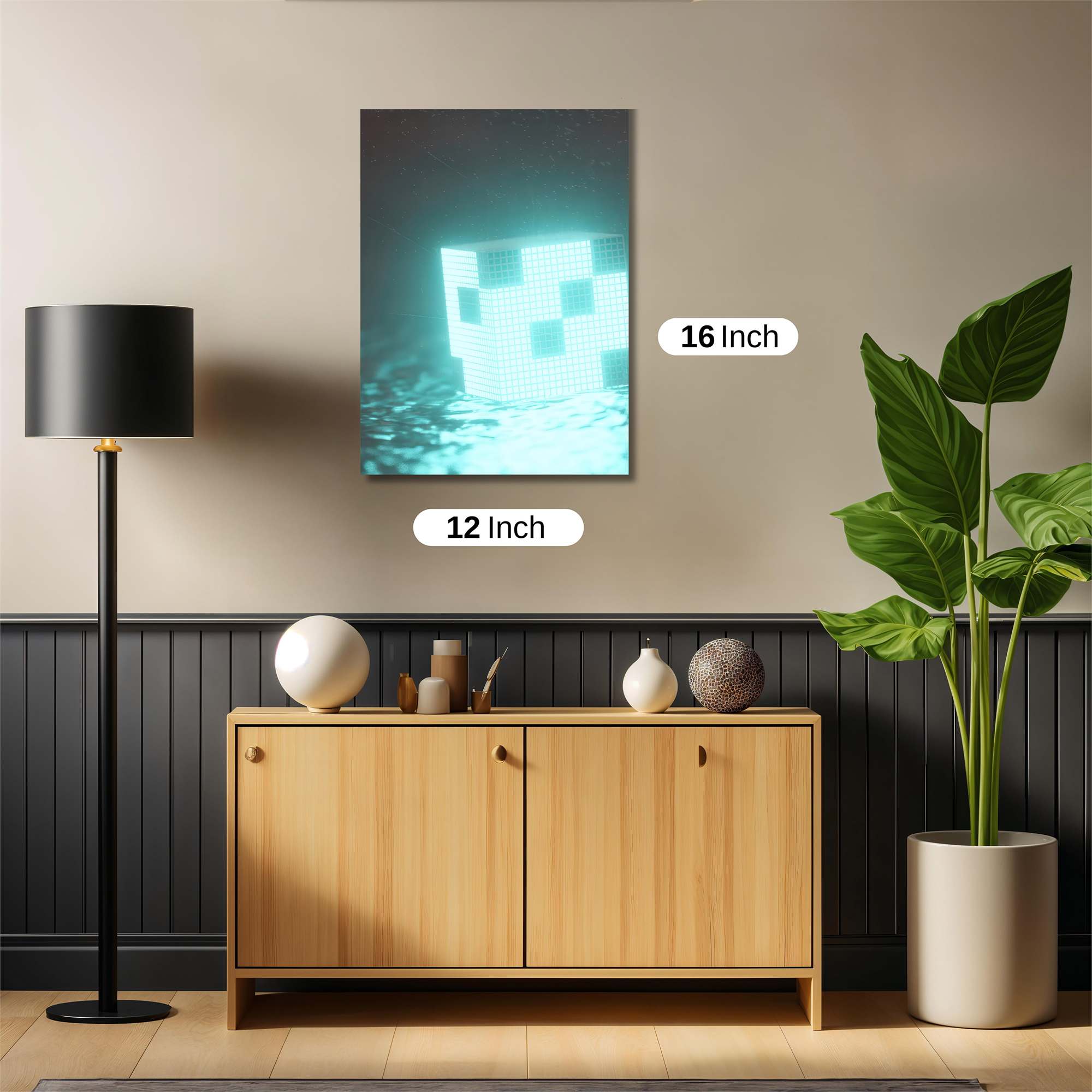 Pixelated Serenity Safe Wall Magnetic / M