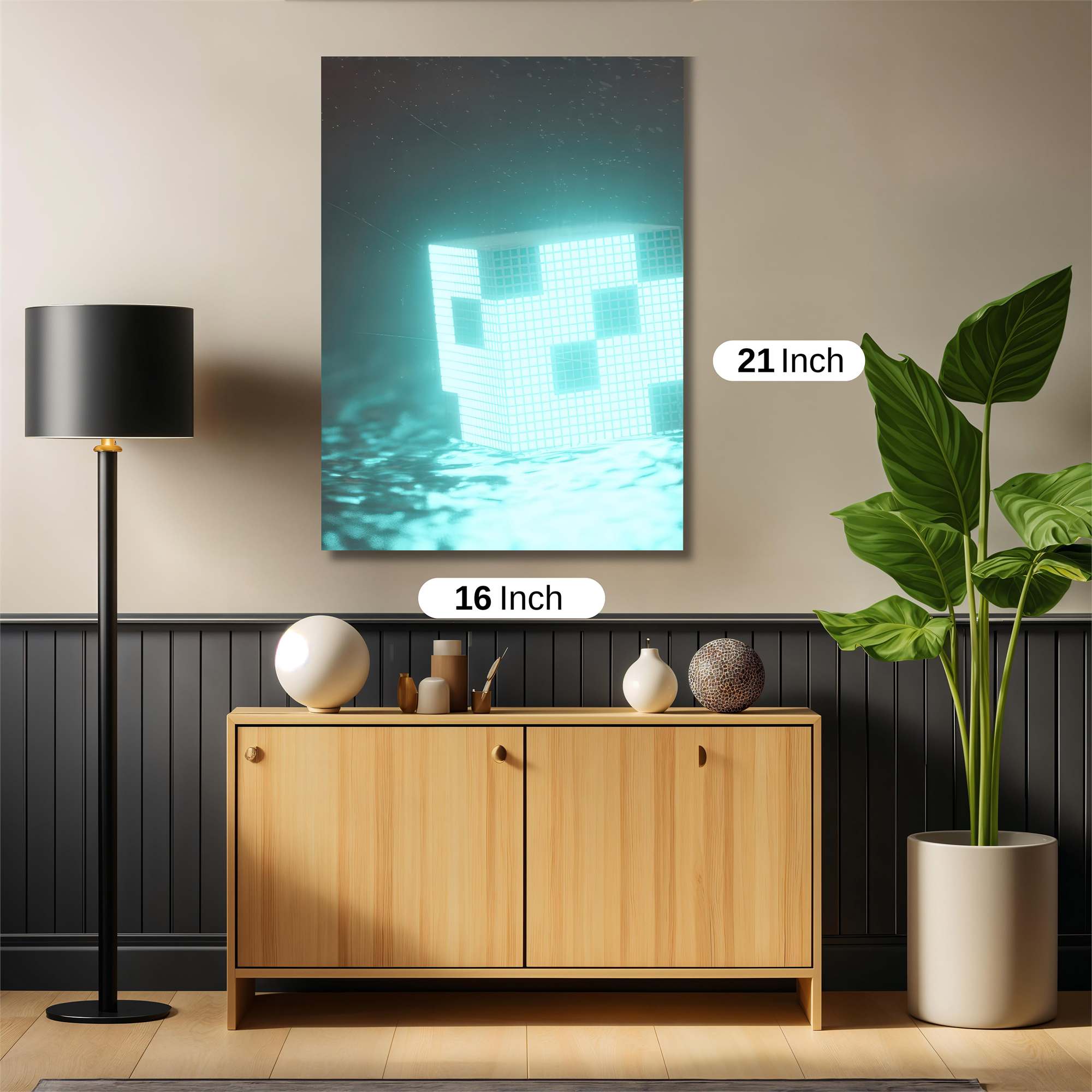 Pixelated Serenity Safe Wall Magnetic / M