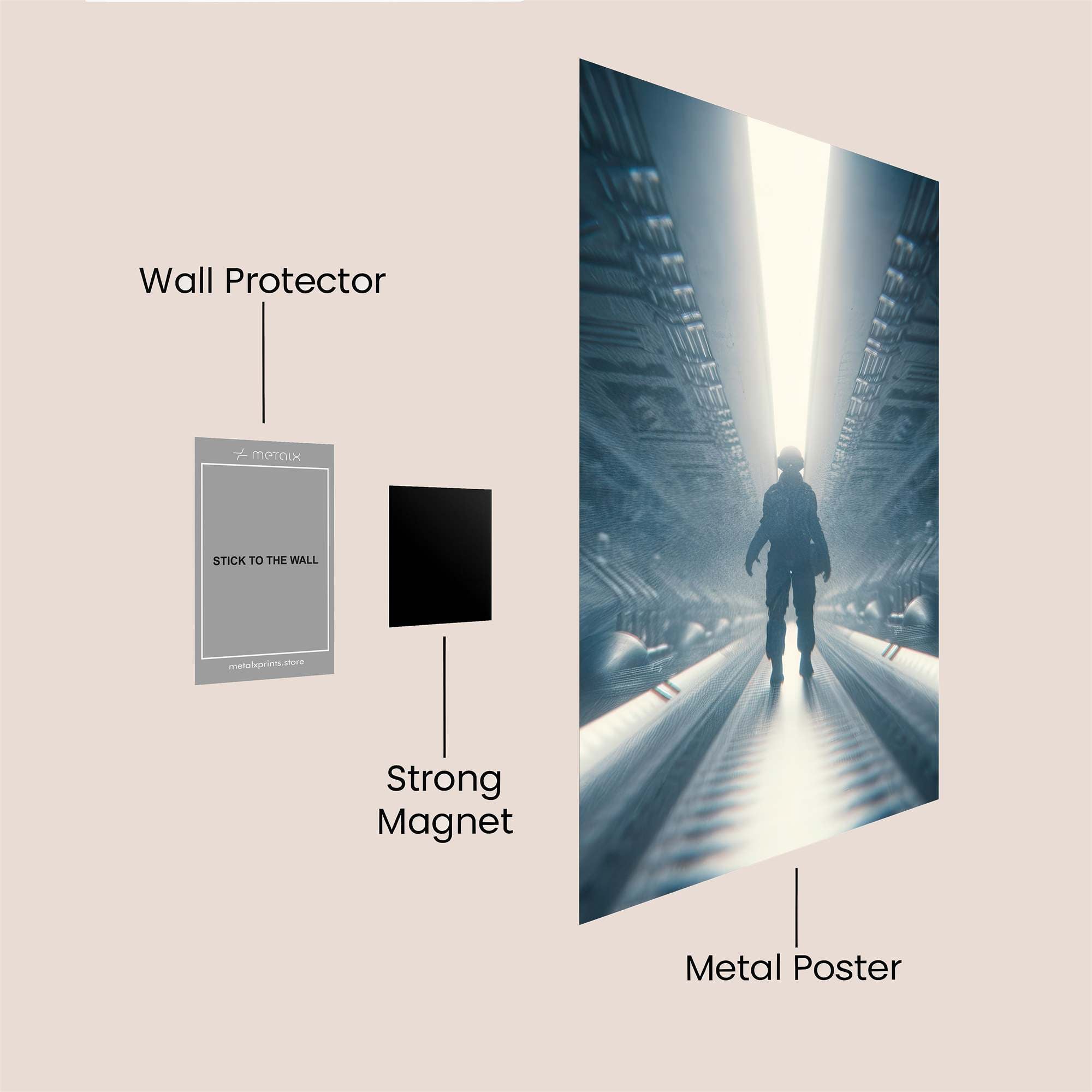 Futuristic Journey Safe Wall Magnetic / M