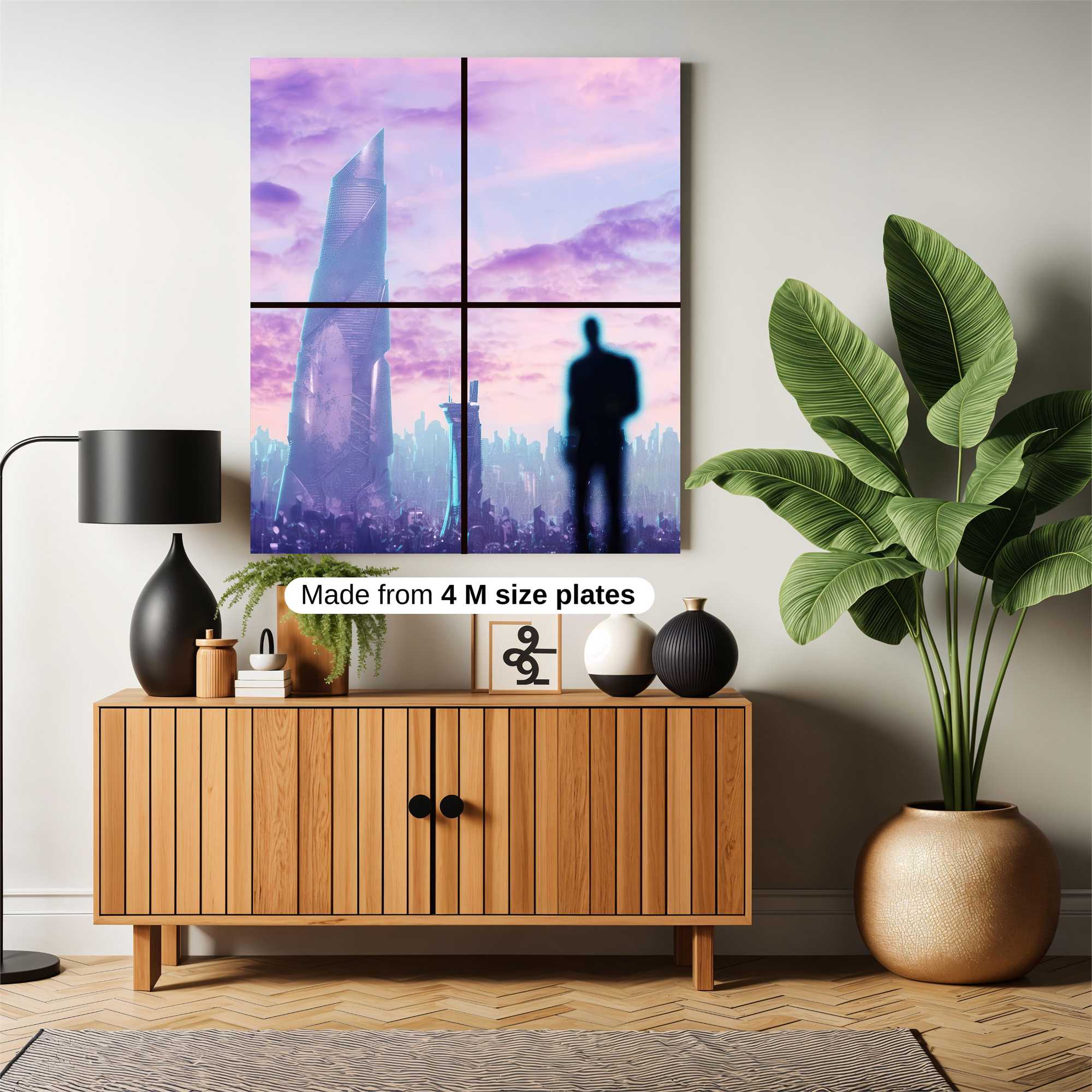 Futuristic Solitude Safe Wall Magnetic / M