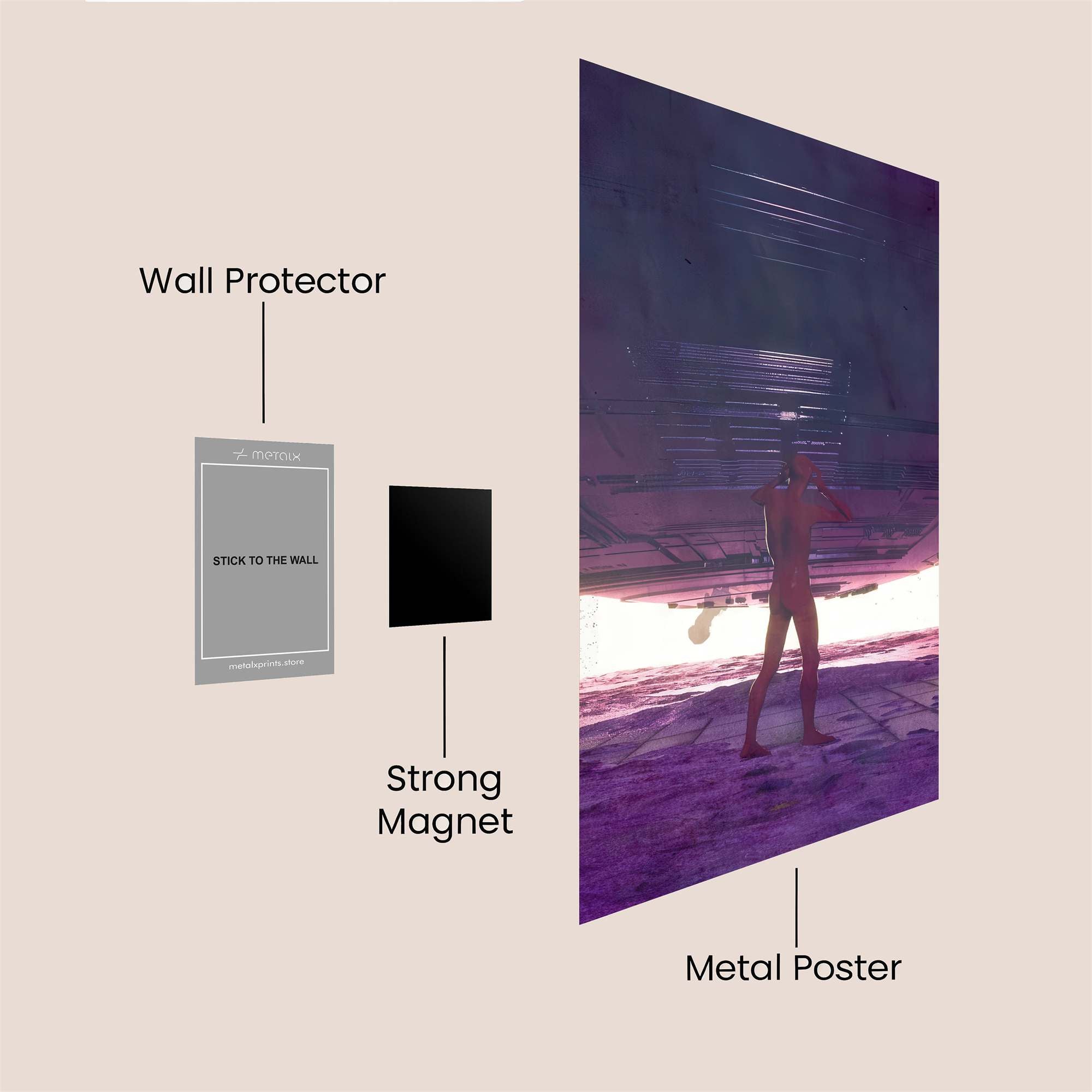 Alien Arrival Safe Wall Magnetic / M