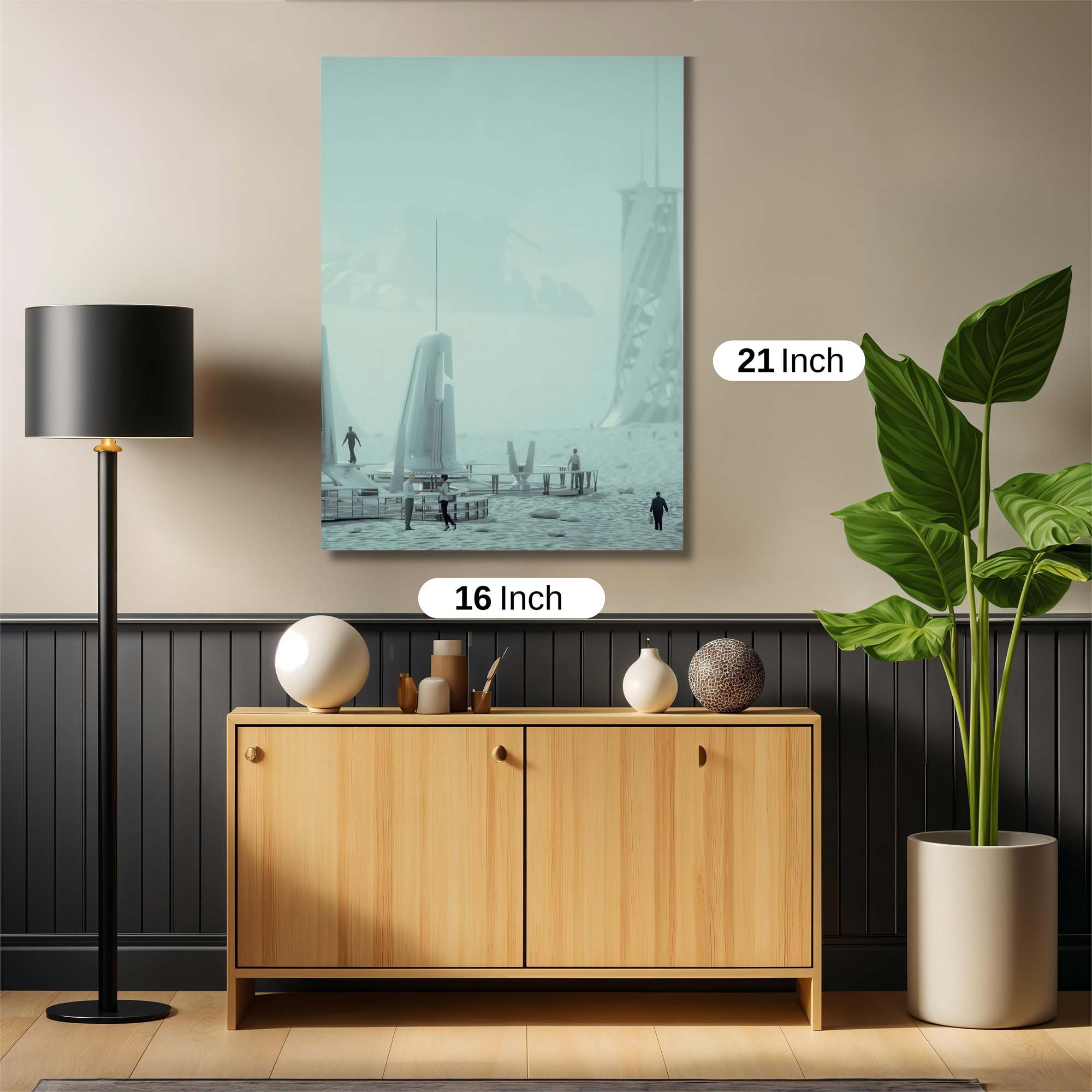 Futuristic Solitude Safe Wall Magnetic / M