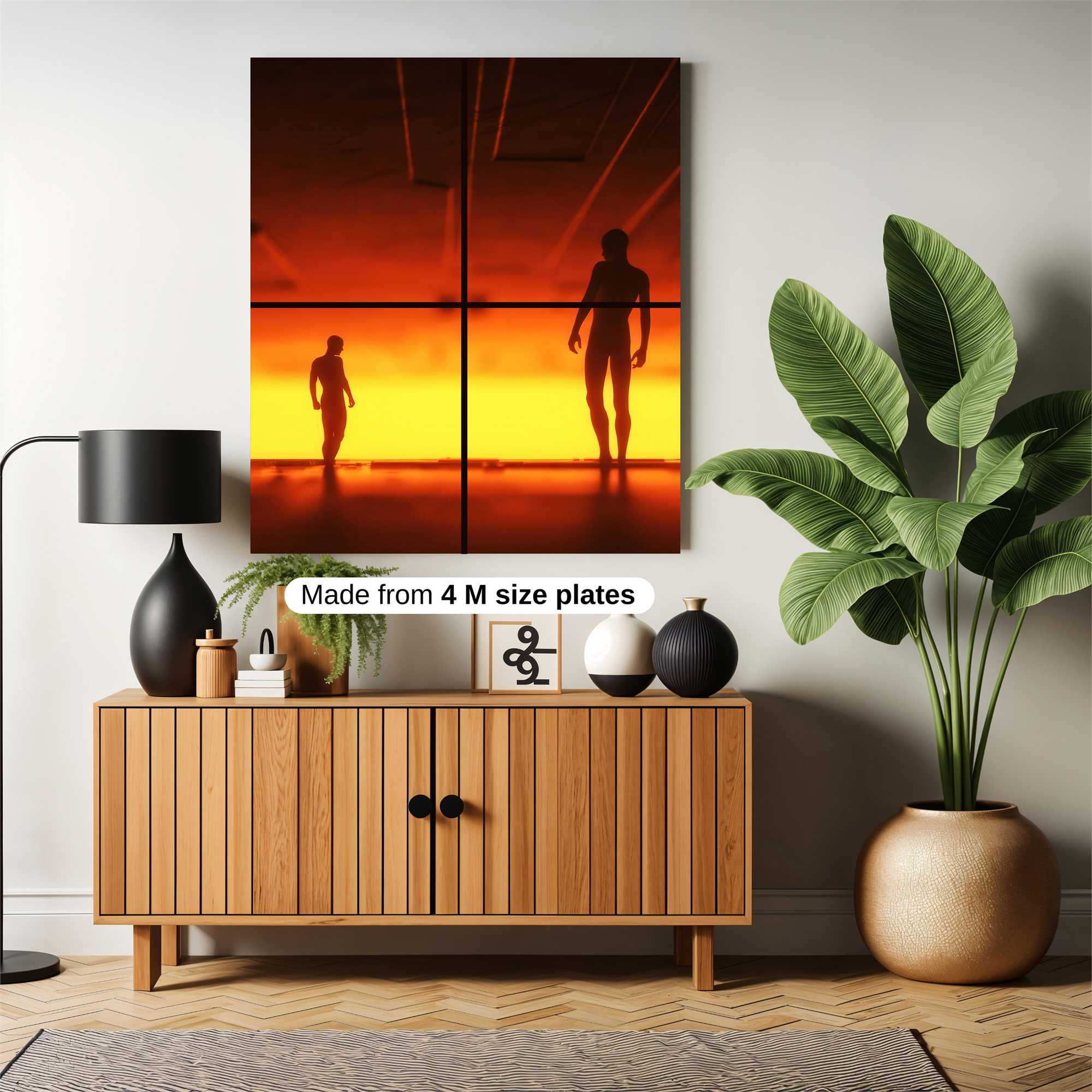 Silhouetted Descent Safe Wall Magnetic / M