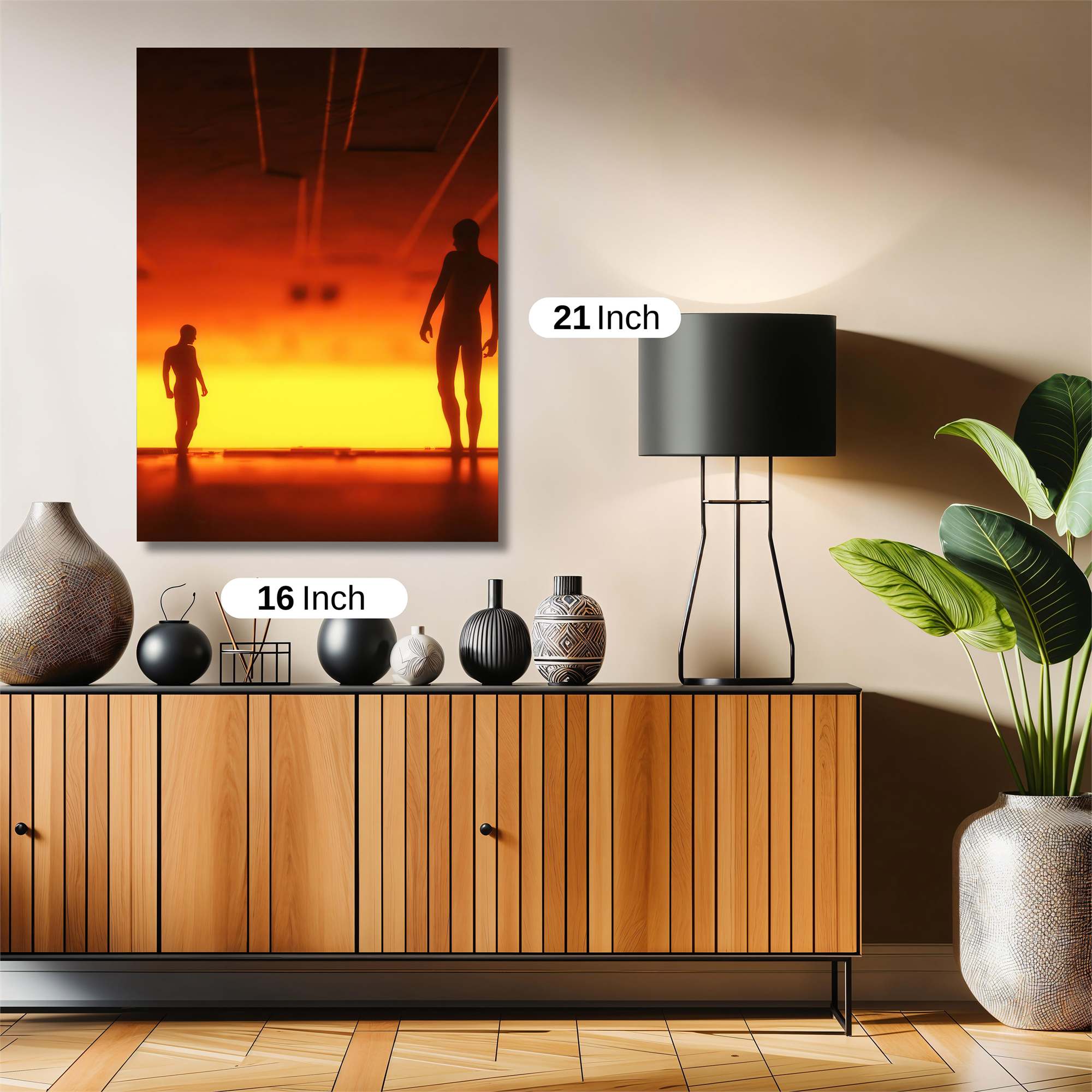 Silhouetted Descent Safe Wall Magnetic / M