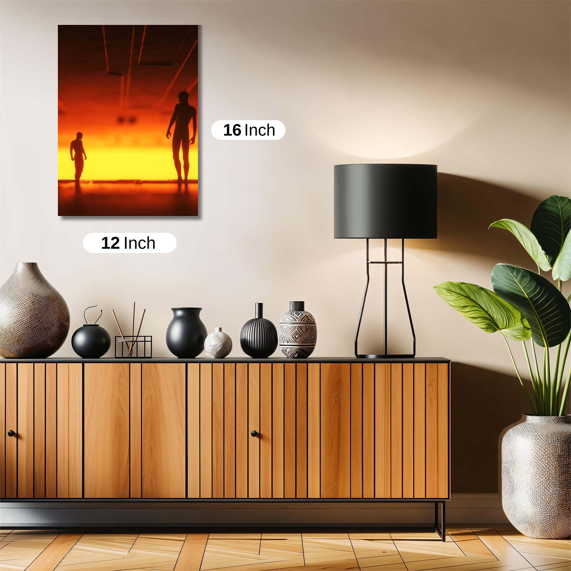 Silhouetted Descent Safe Wall Magnetic / M