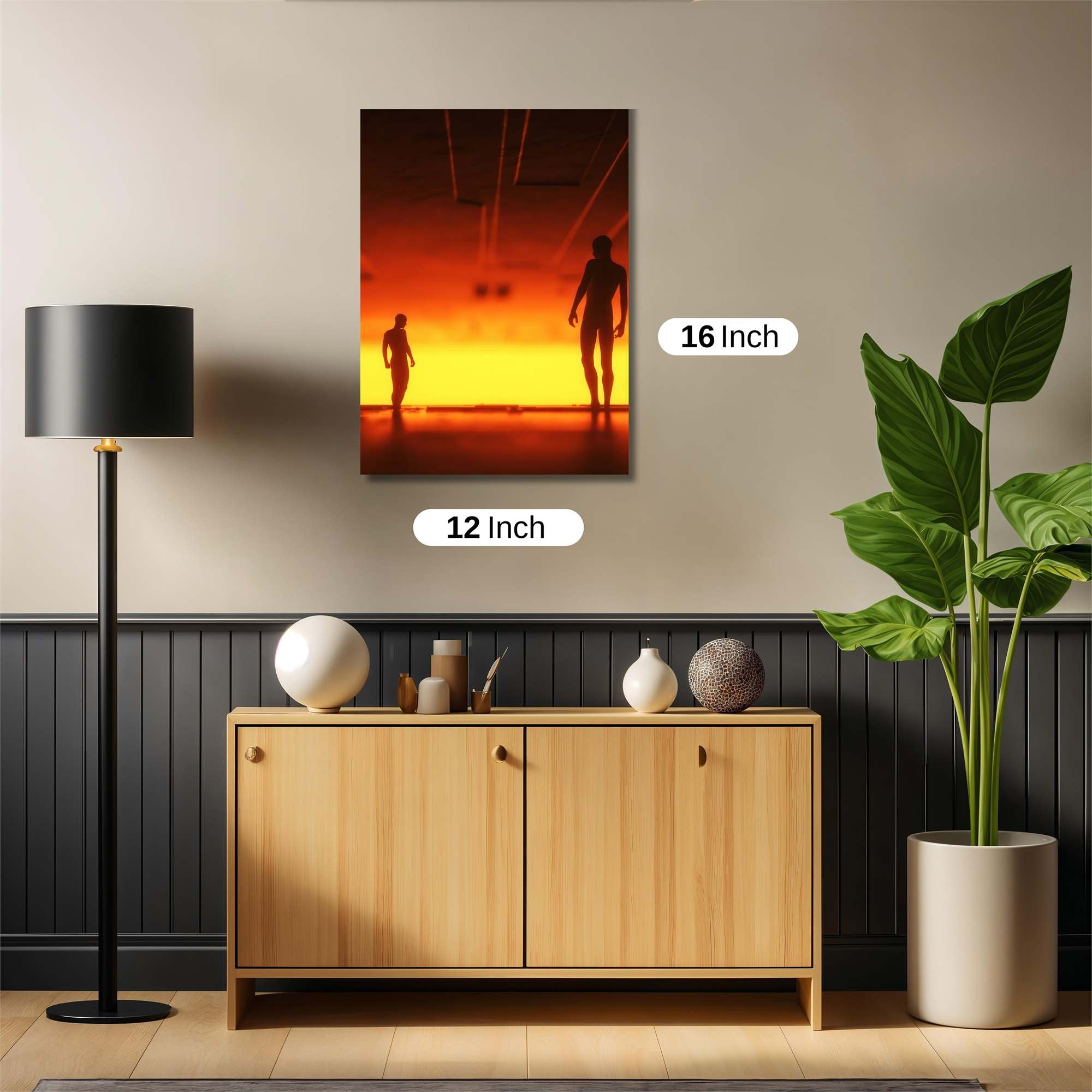 Silhouetted Descent Safe Wall Magnetic / M