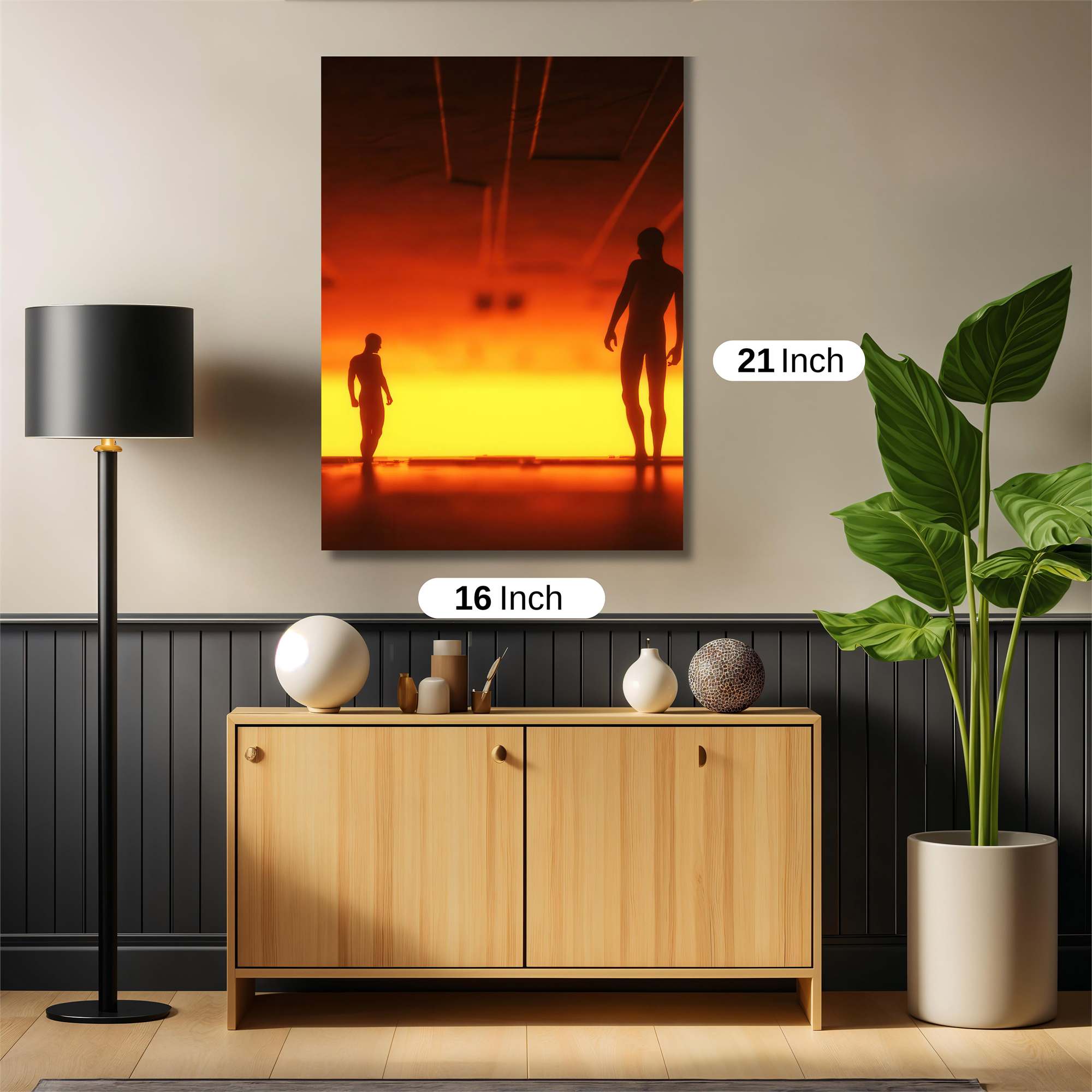 Silhouetted Descent Safe Wall Magnetic / M