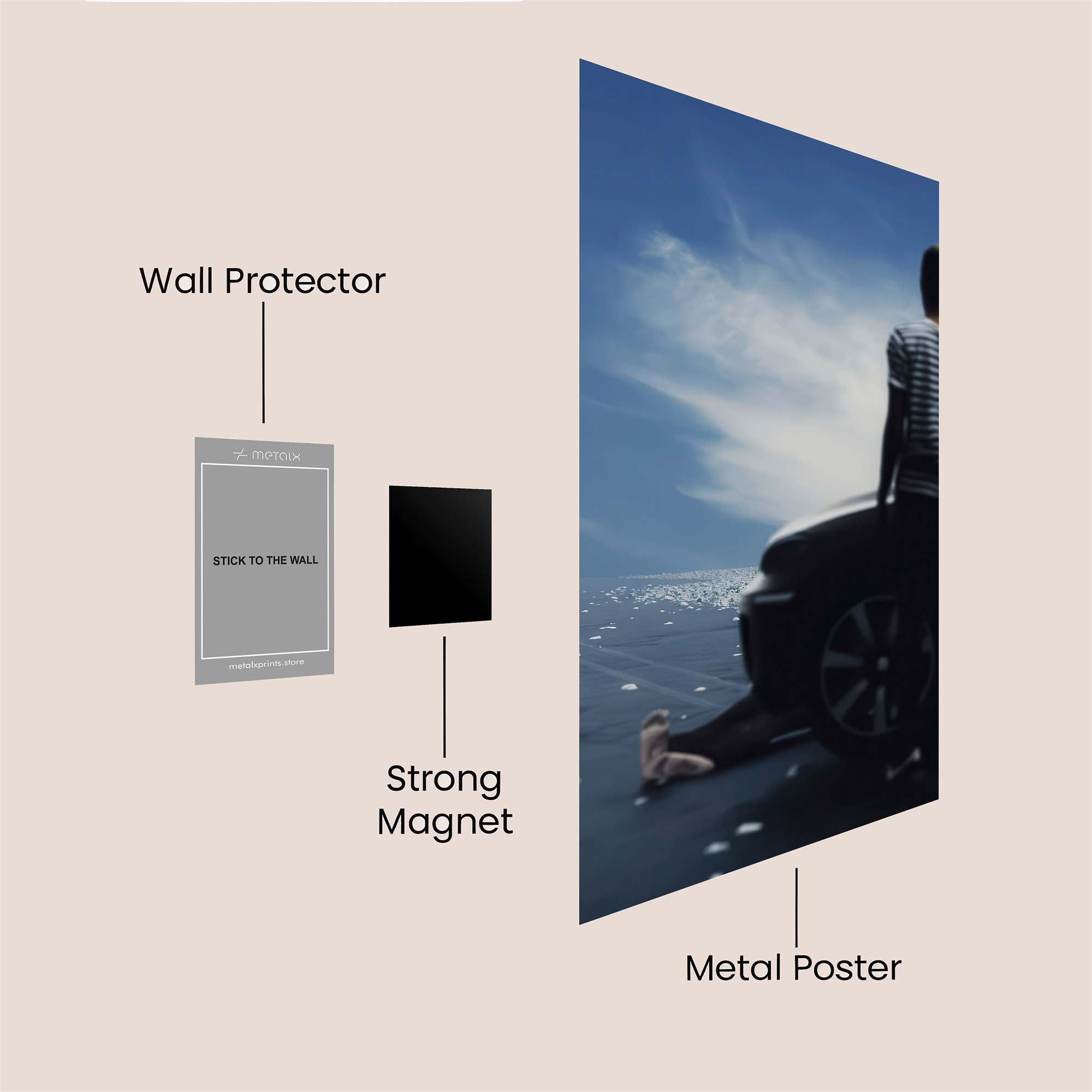 Challenging Standoff Safe Wall Magnetic / M