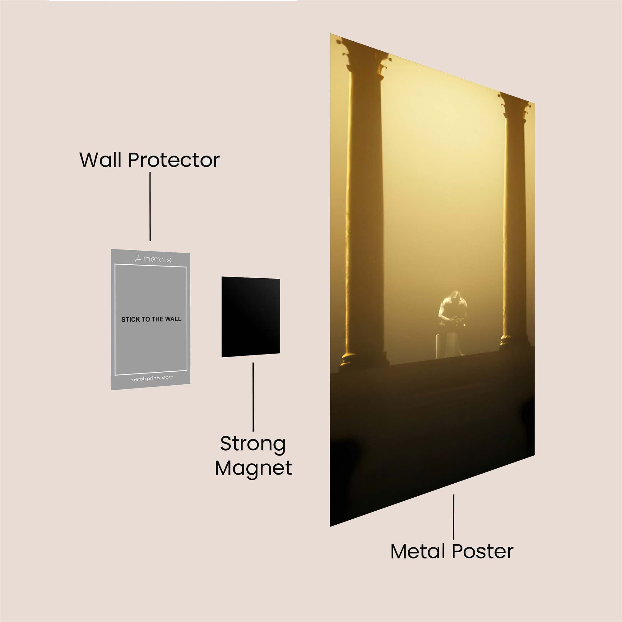Cylindrical Majesty Safe Wall Magnetic / M