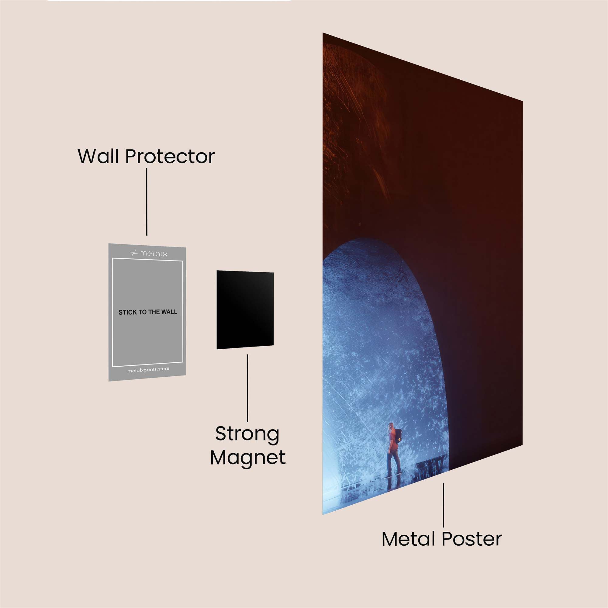 Luminous Gateway Safe Wall Magnetic / M