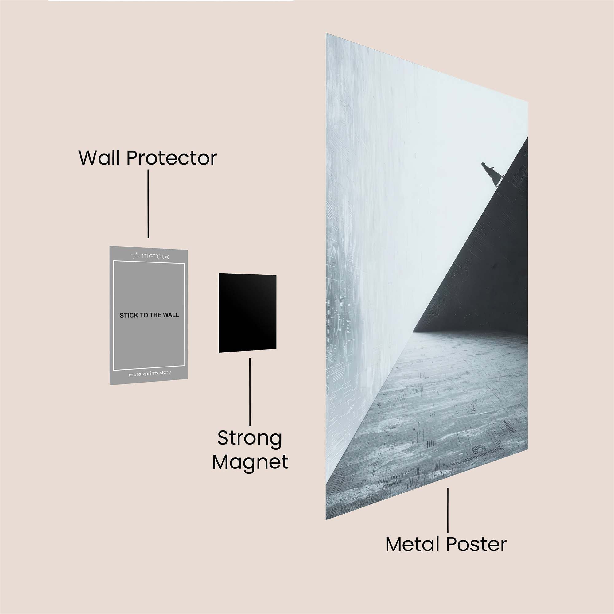 Geometric Solitude Safe Wall Magnetic / M
