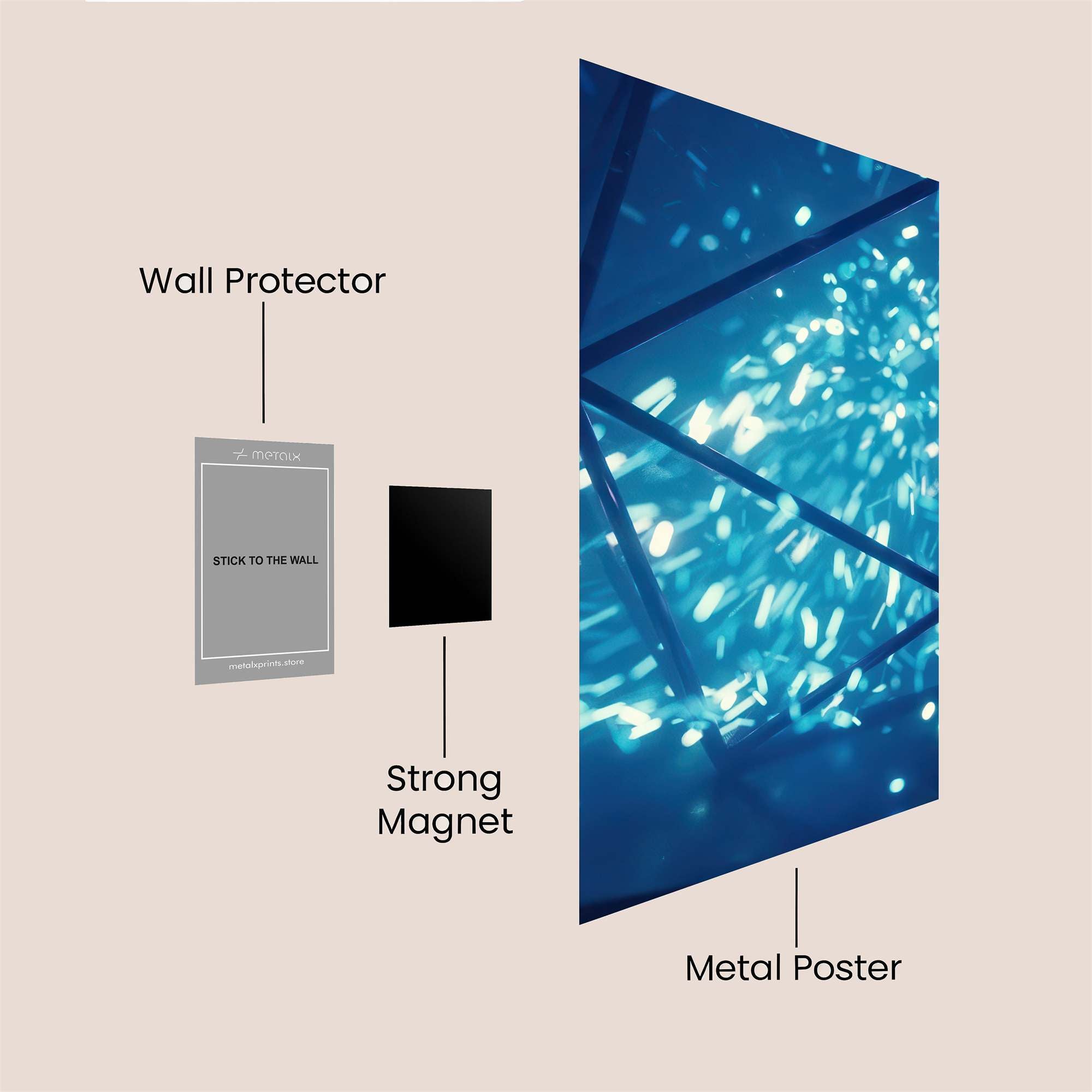 Prismatic Whirl Safe Wall Magnetic / M