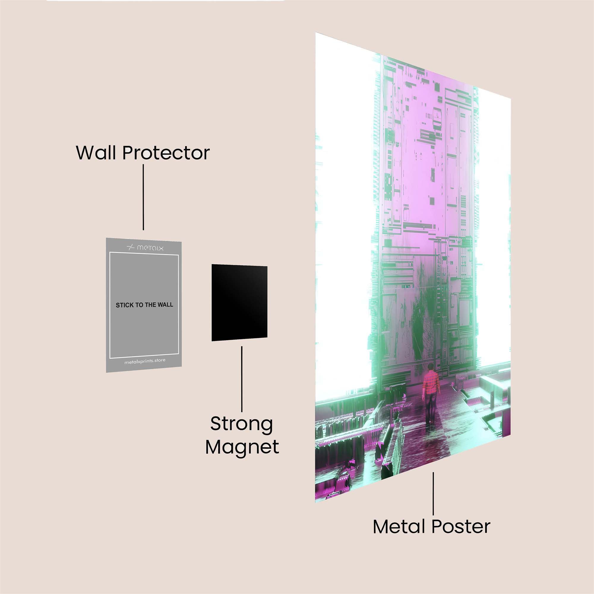 Neon Ascent Safe Wall Magnetic / M