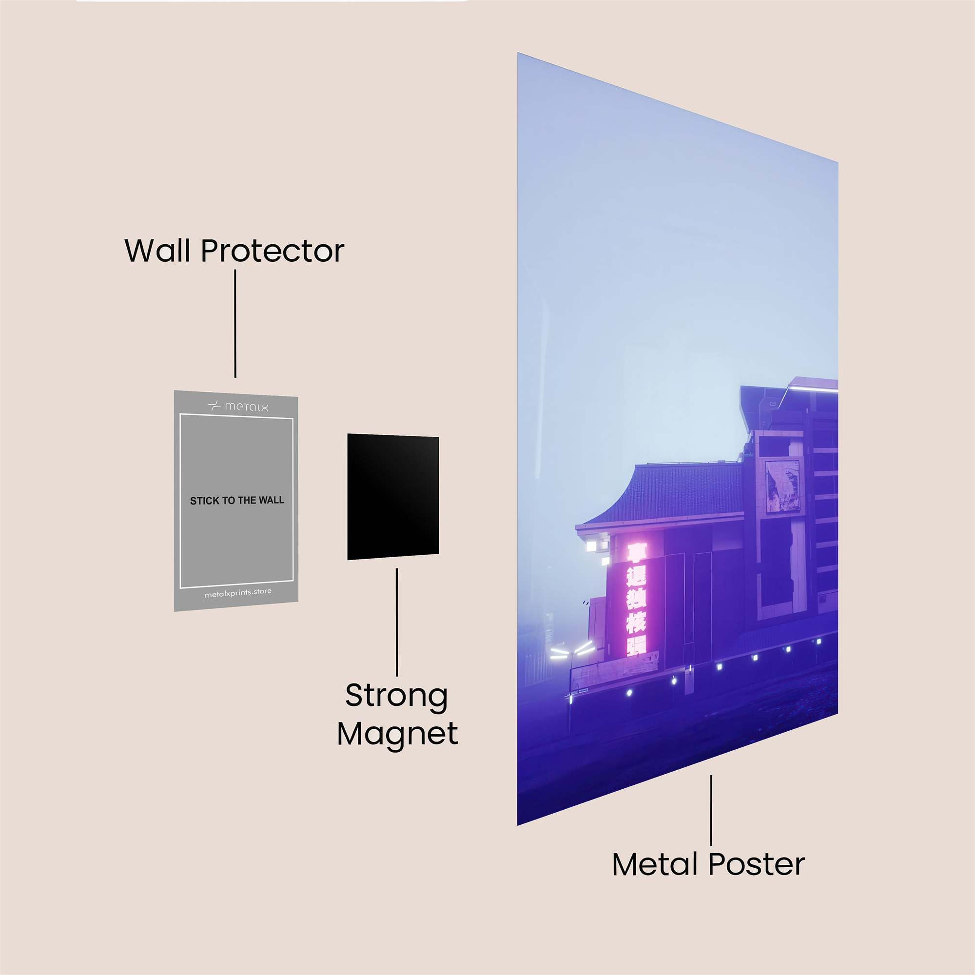 Neon Serenity Safe Wall Magnetic / M