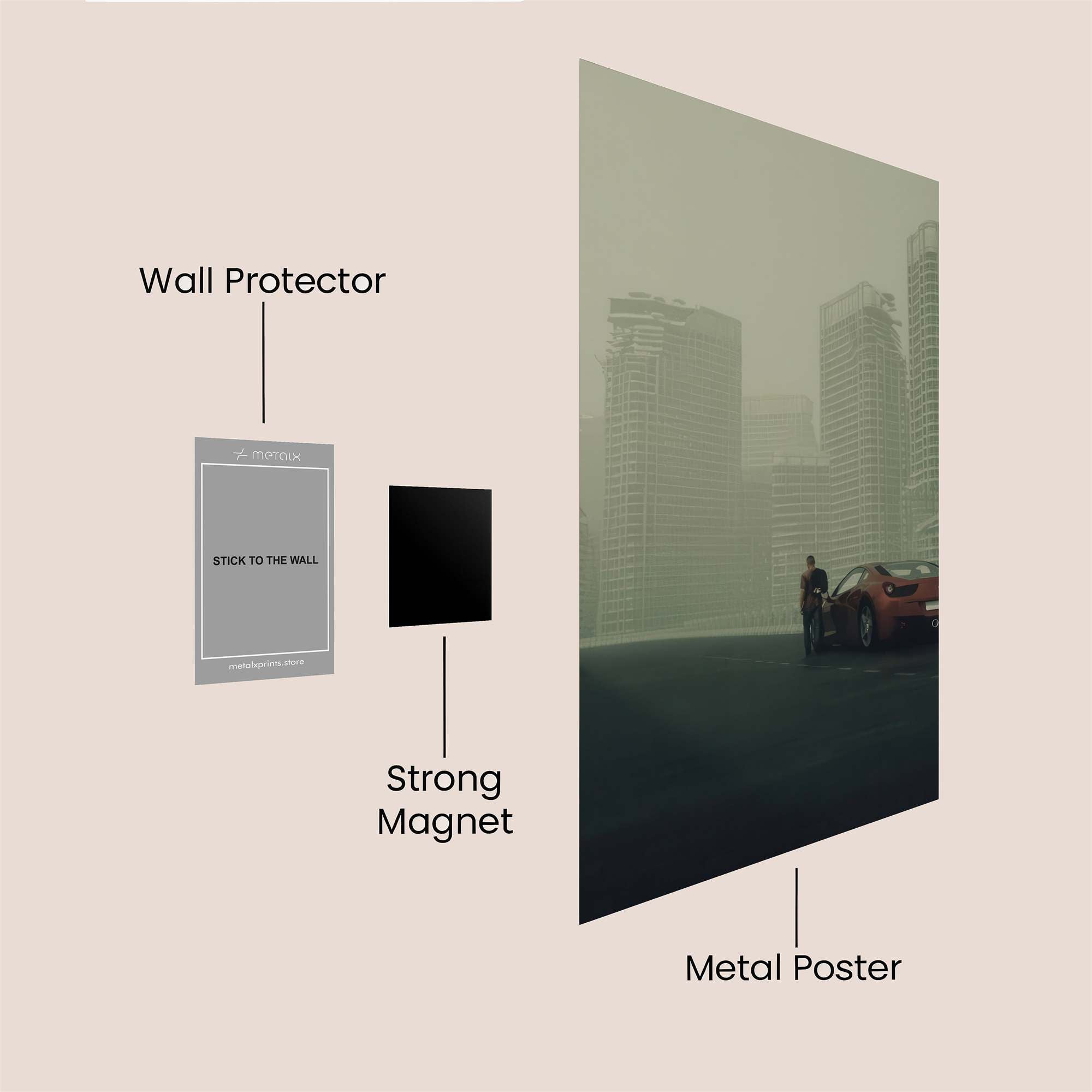 Urban Solitude Safe Wall Magnetic / M