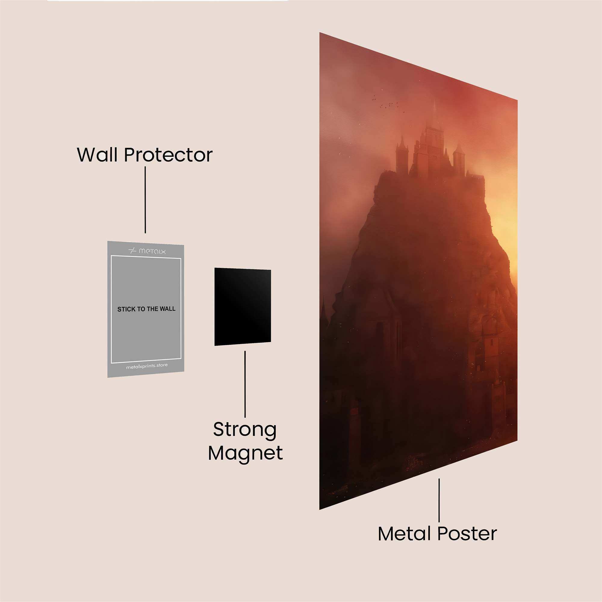 Mystic Fortress Safe Wall Magnetic / M