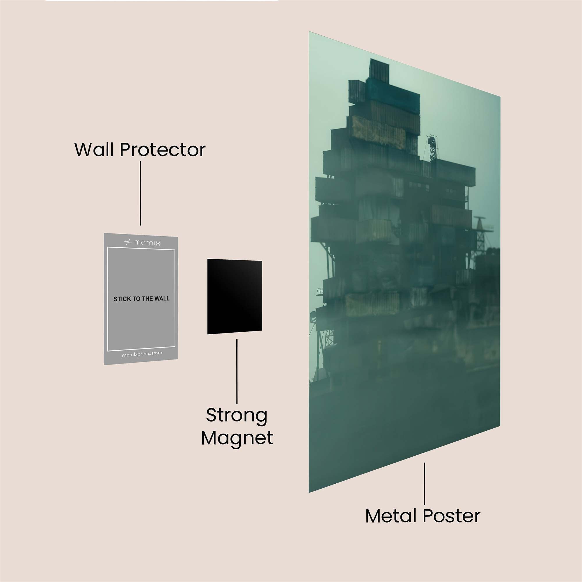 Foggy Vessel Safe Wall Magnetic / M