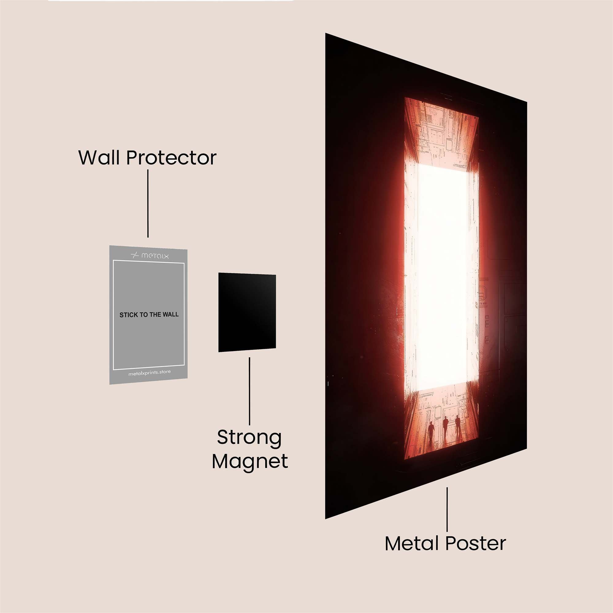Portal Luminescence Safe Wall Magnetic / M