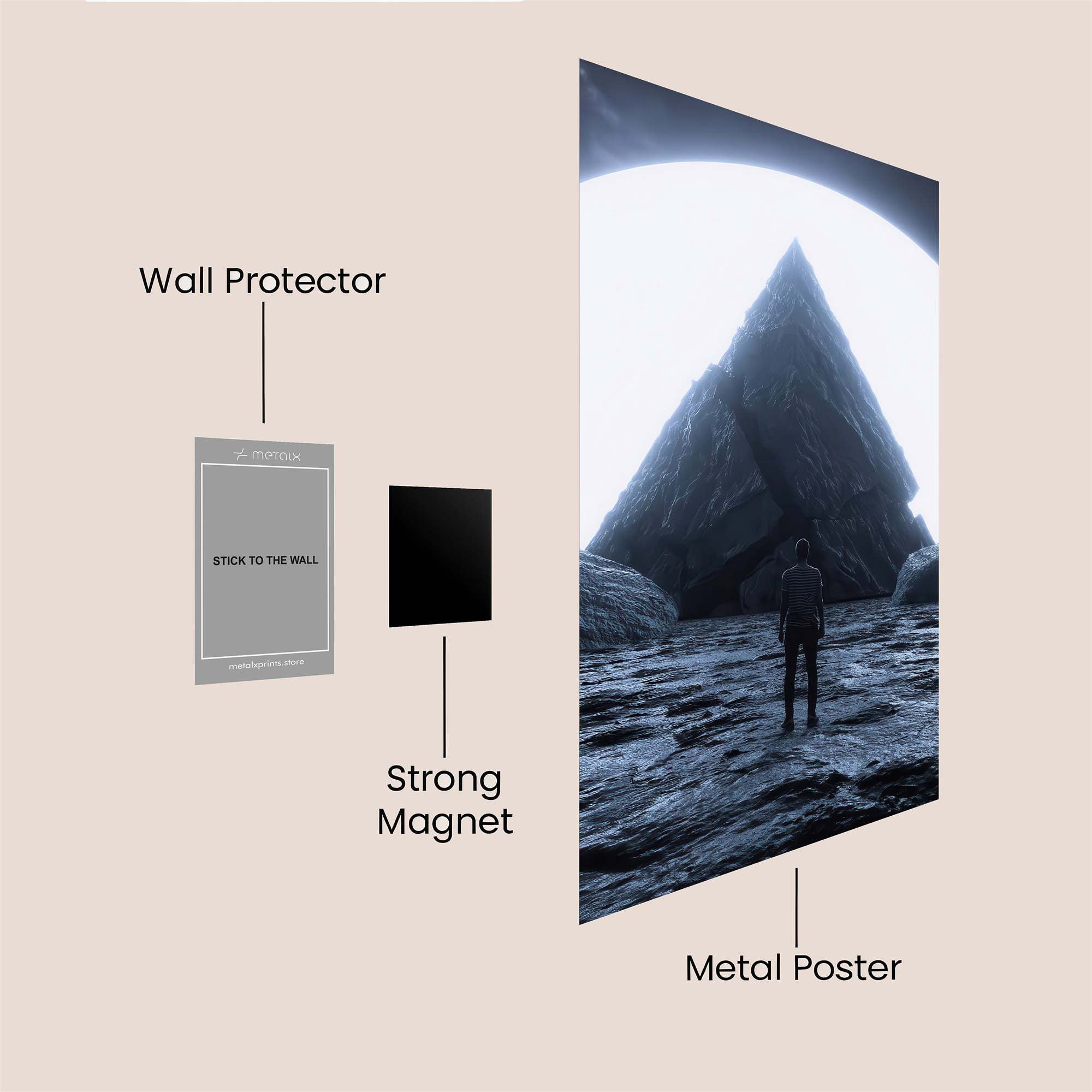 Pyramid Echoes Safe Wall Magnetic / M