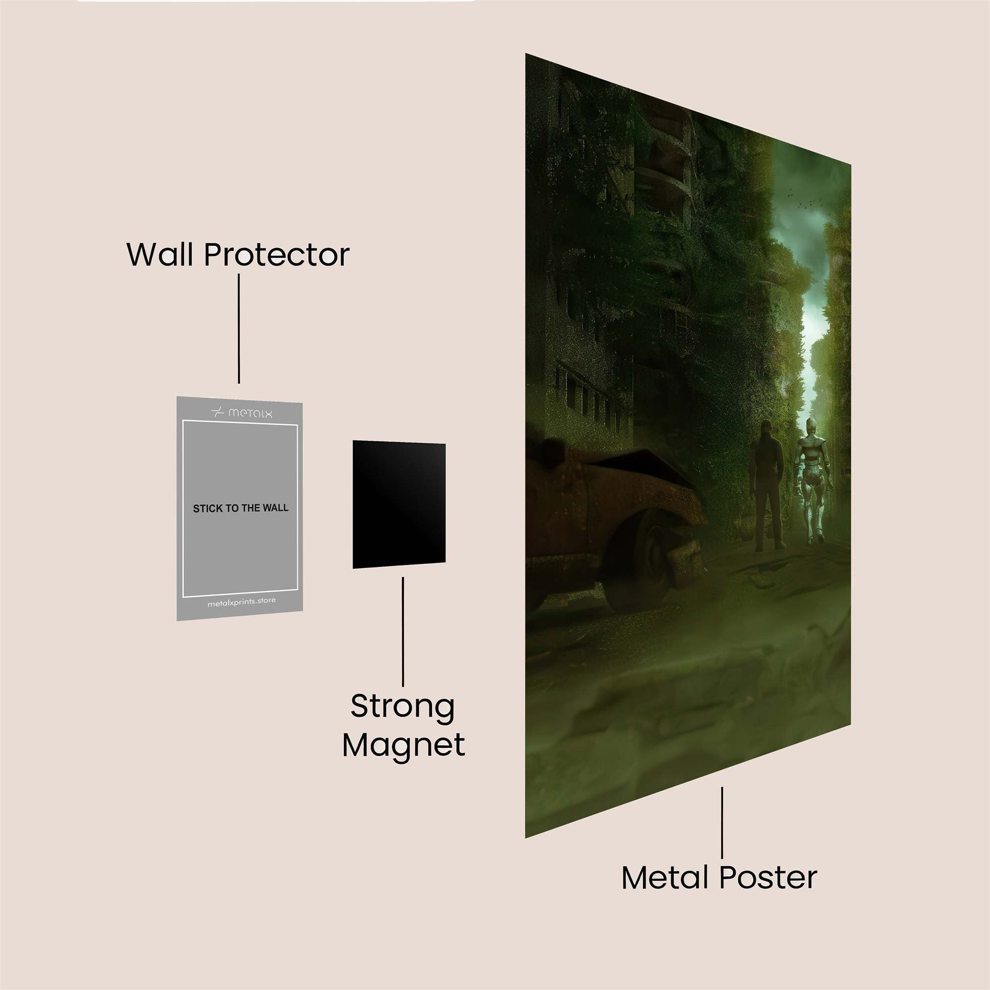 Post-Apocalyptic Silence Safe Wall Magnetic / M