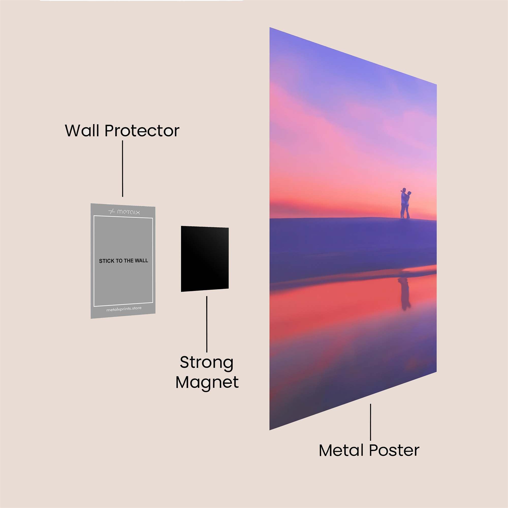 Silhouette Serenity Safe Wall Magnetic / M