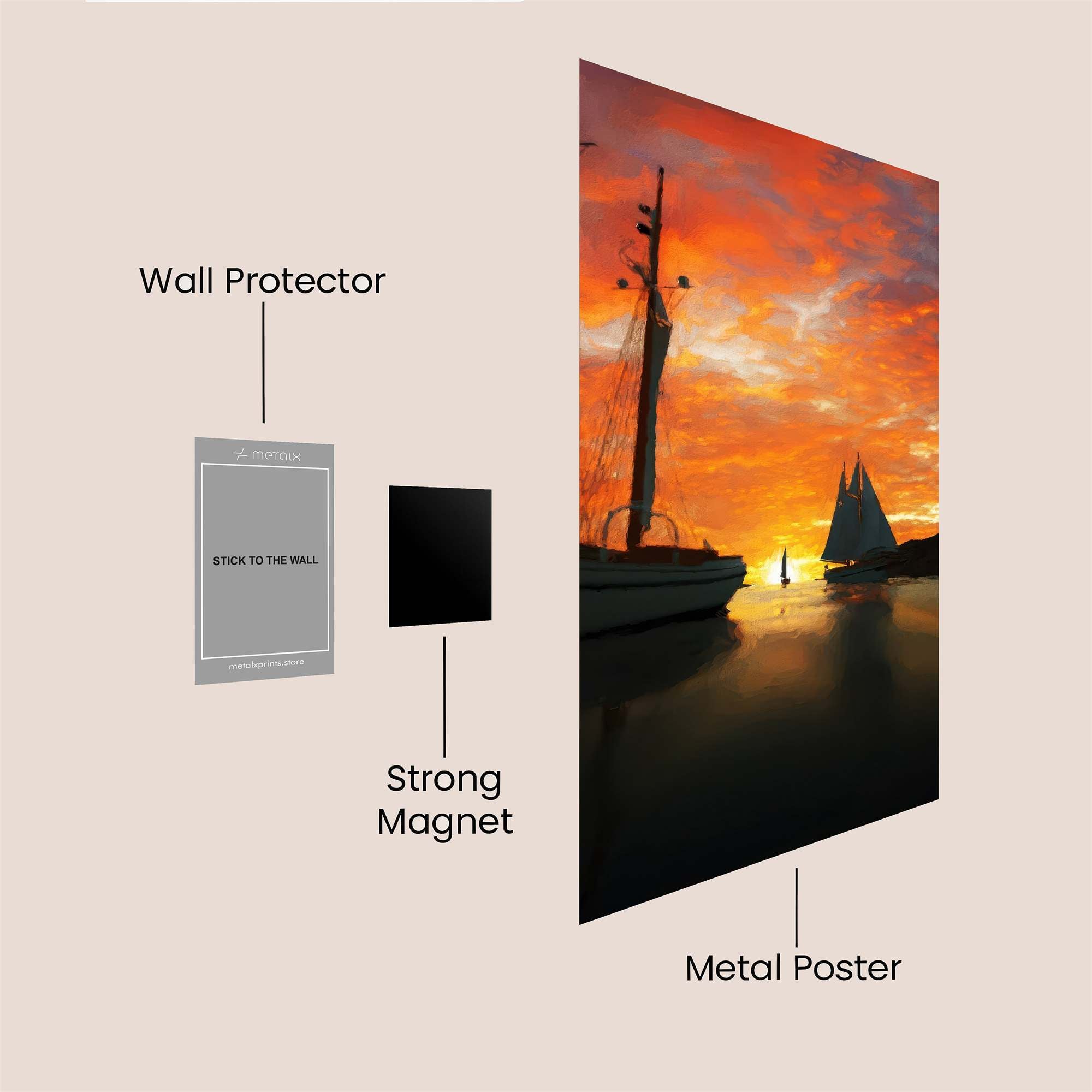 Sailboat Serenity Safe Wall Magnetic / M