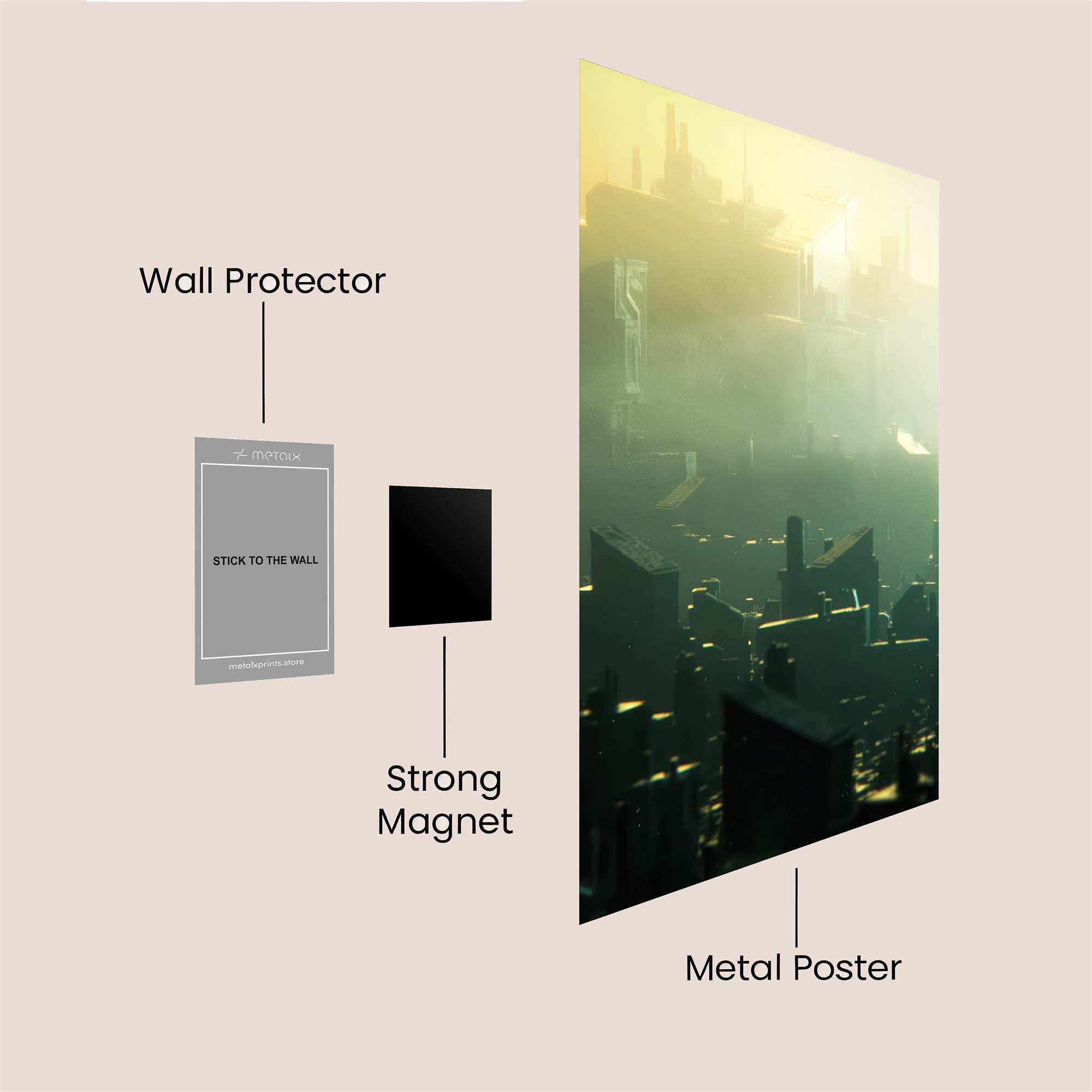 Futuristic Haze Safe Wall Magnetic / M