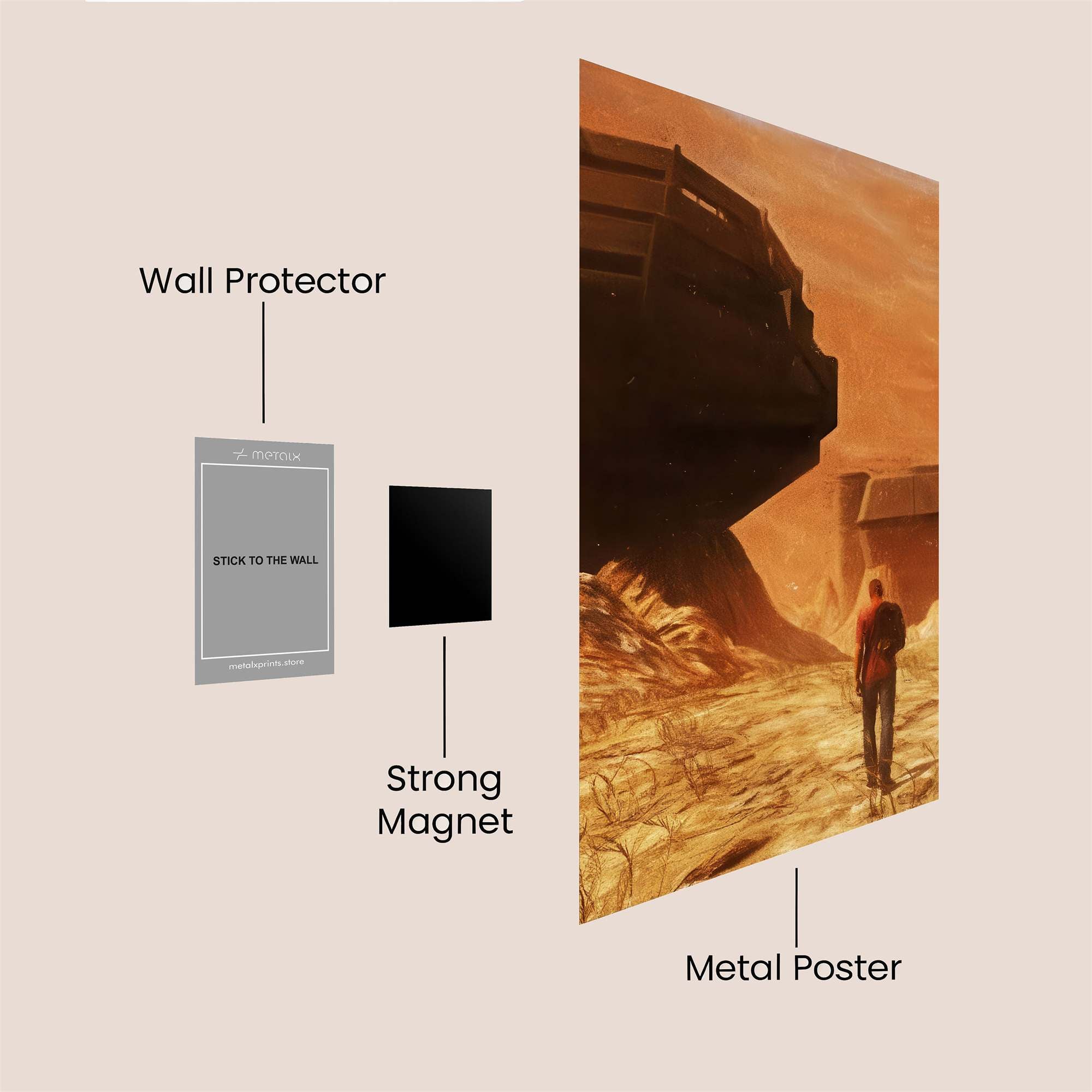 Martian Solitude Safe Wall Magnetic / M