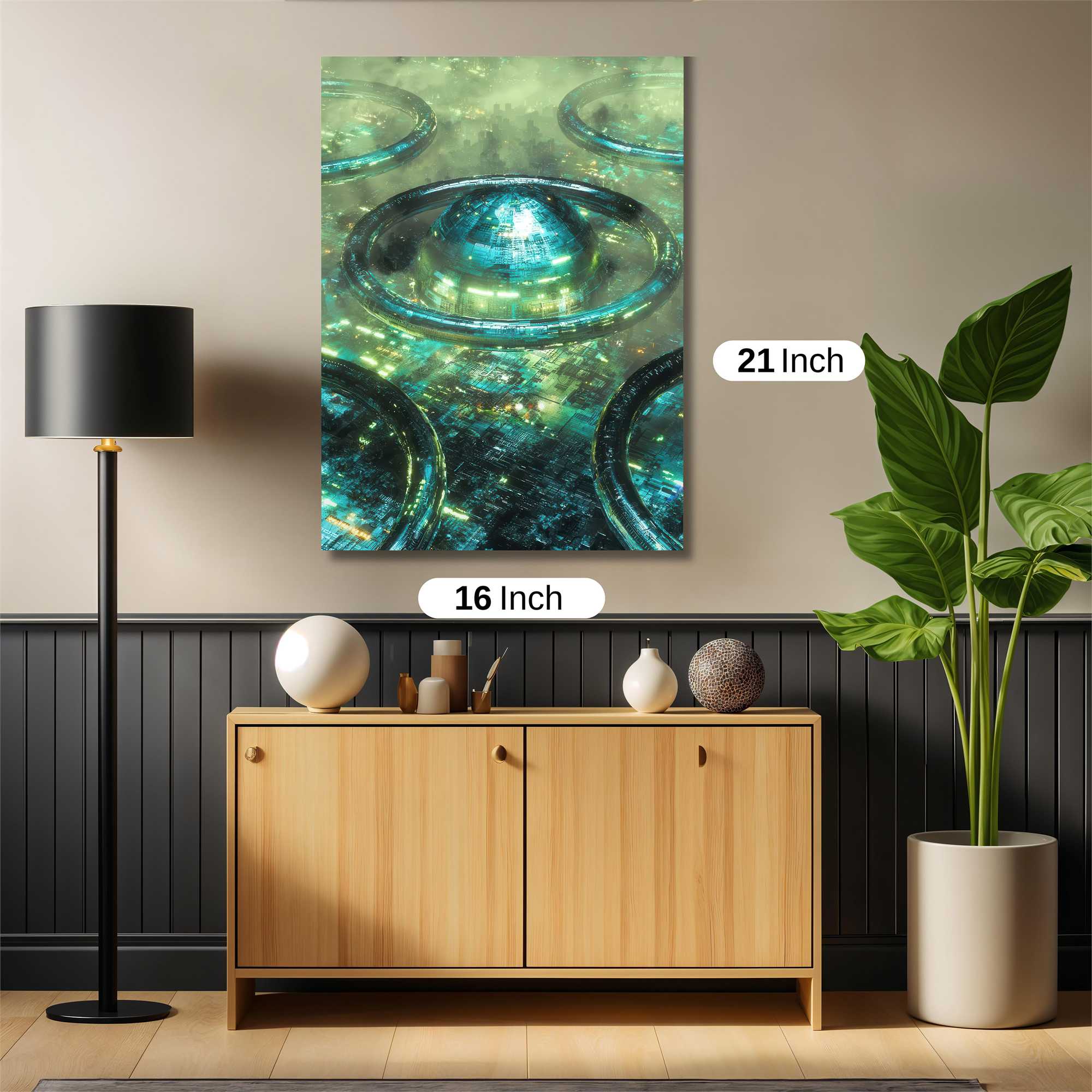 Futuristic Glow Safe Wall Magnetic / M