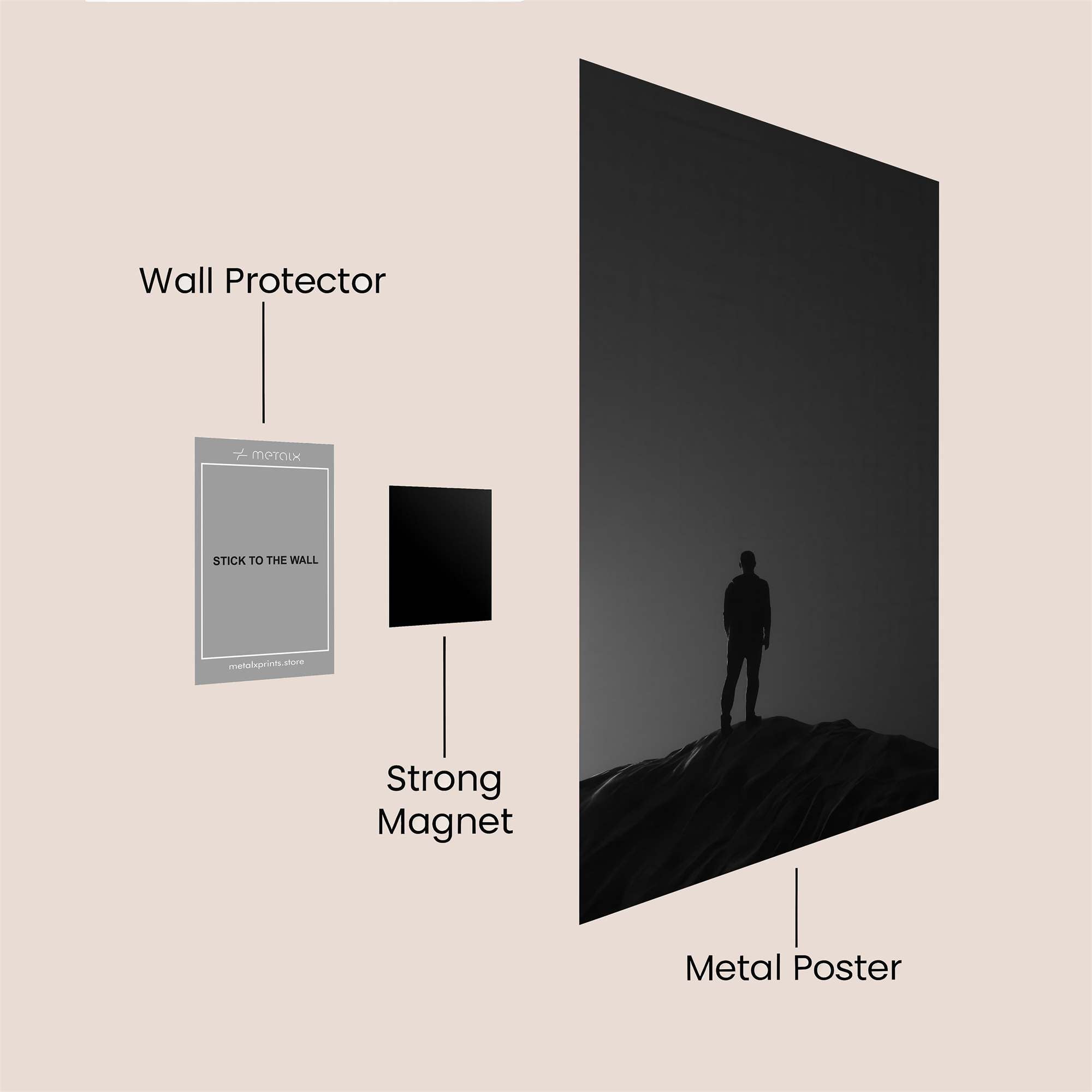 Solitary Silhouette Safe Wall Magnetic / M