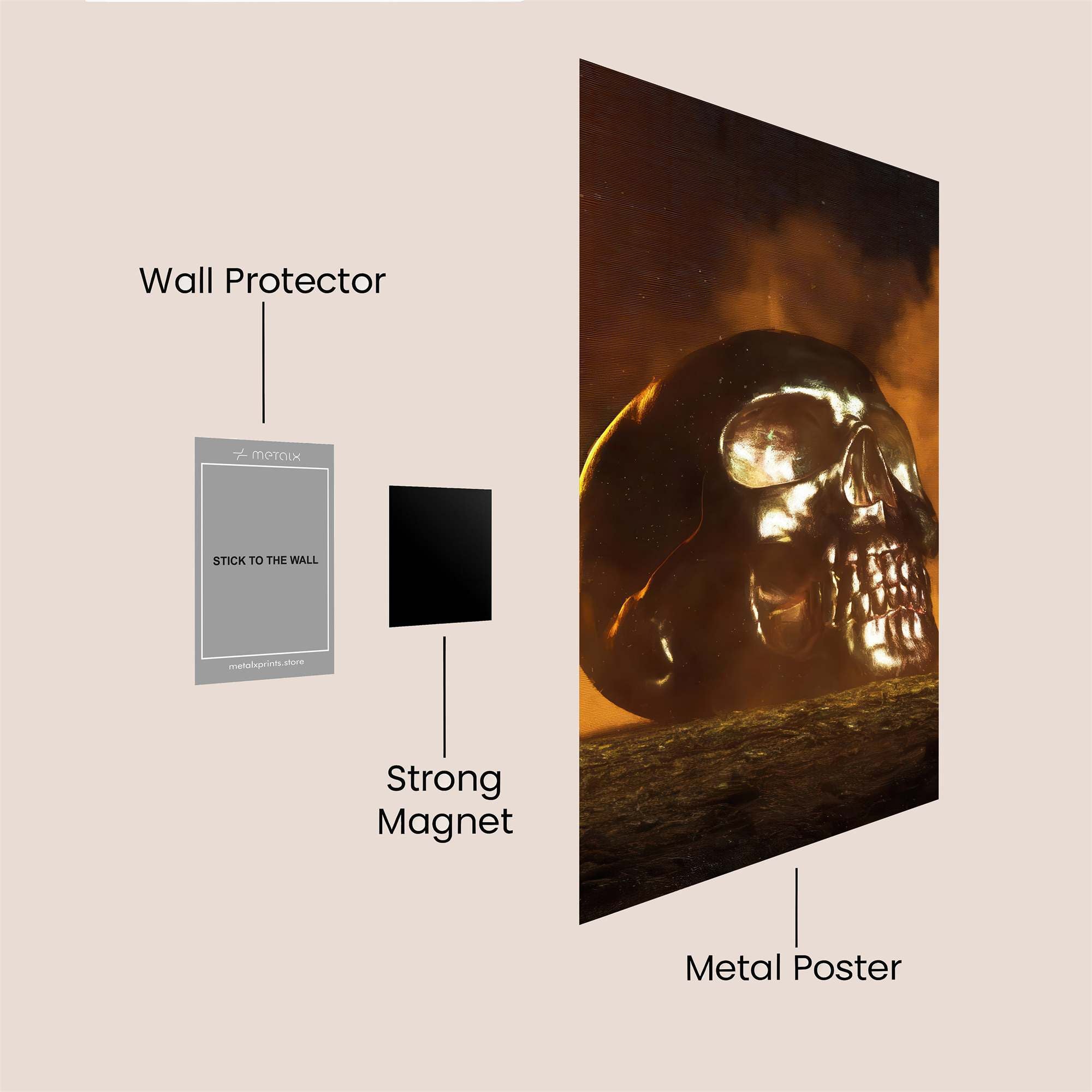 Reflective Giant Safe Wall Magnetic / M